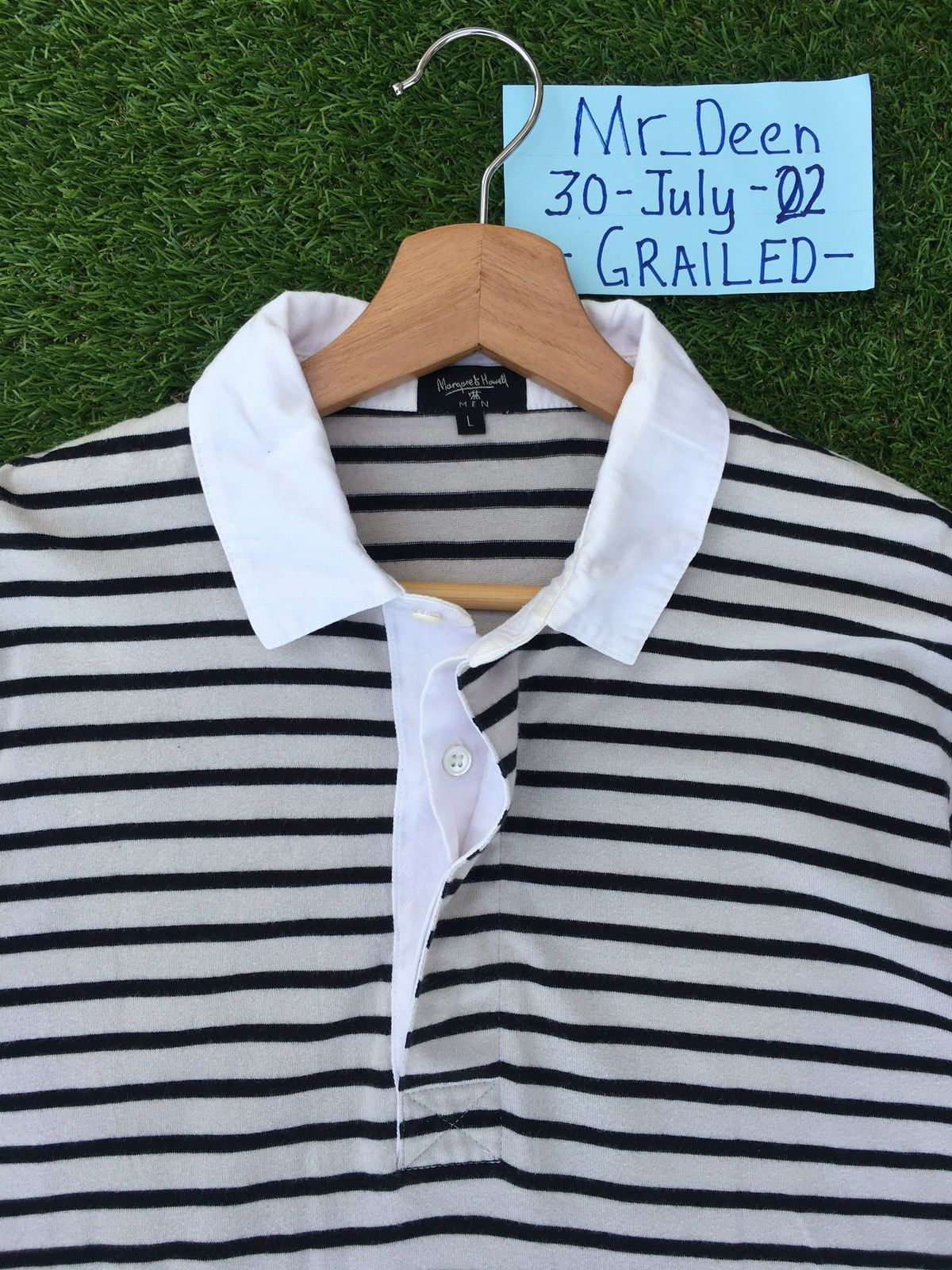 Margaret Howell Vintage Margaret Howell Stripes Polo Shirt Size US M / EU 48-50 / 2 - 2 Thumbnail