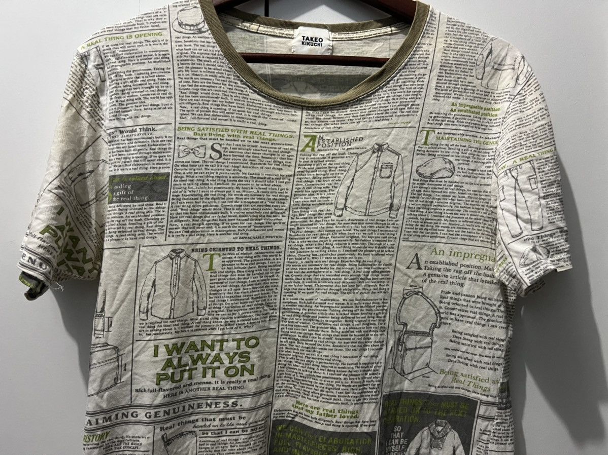 Takeo Kikuchi Takeo Kikuchi Avant Garde Printed Tee Size US S / EU 44-46 / 1 - 4 Thumbnail