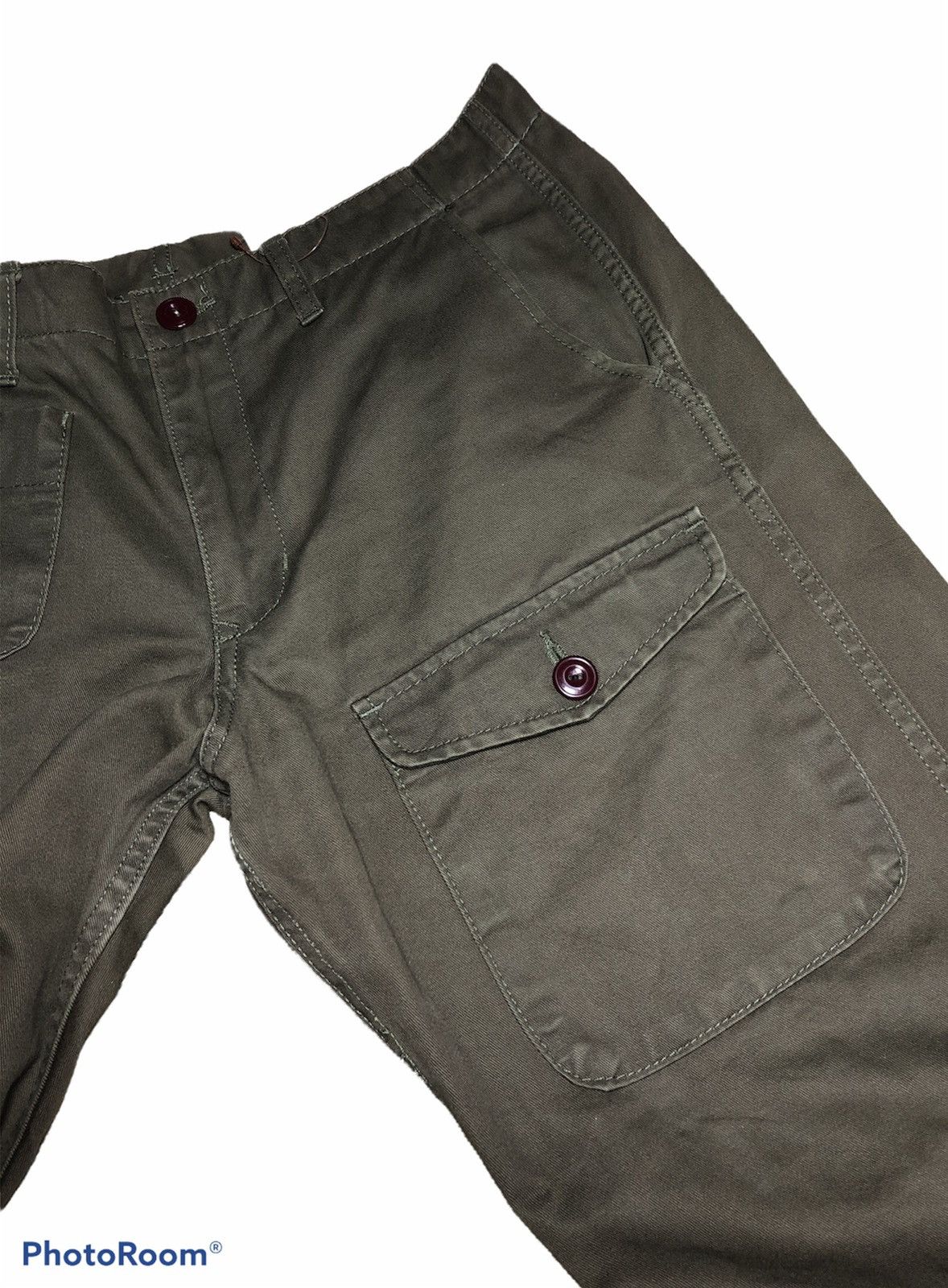 Japanese Brand CNCV CONCAVE ATTEMPT GREEN ARMY TROUSER PANT Size US 32 / EU 48 - 2 Thumbnail