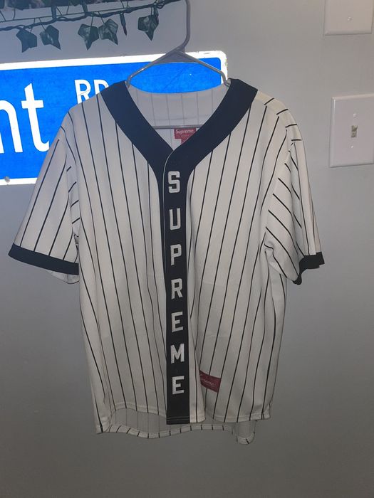 Supreme Supreme Vertical Logo Baseball Jersey | Grailed