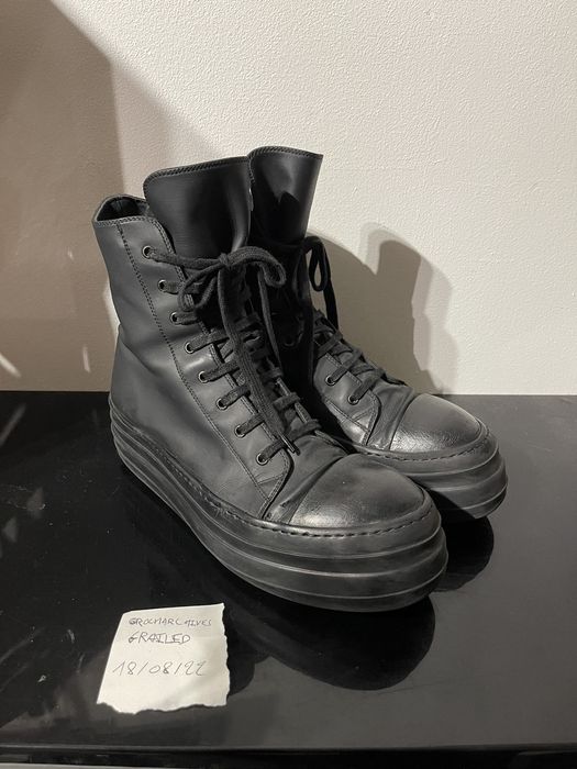 Rick Owens Rick Owens Drkshdw Vegan Leather Double Bumper Ramones | Grailed