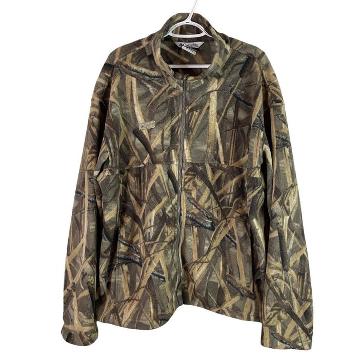 Columbia Vintage Columbia Camo Fleece Jacket Mens XL Tall FLAWED Grailed