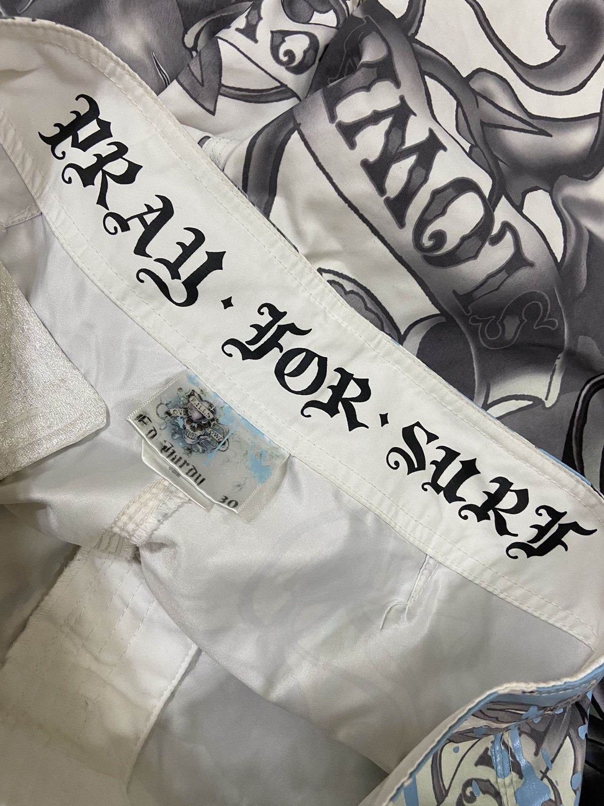 Christian Audigier Y2K Ed Hardy Christian Audigier 🇺🇸 Skull Short Baggy Jorts Size US 30 / EU 46 - 7 Thumbnail