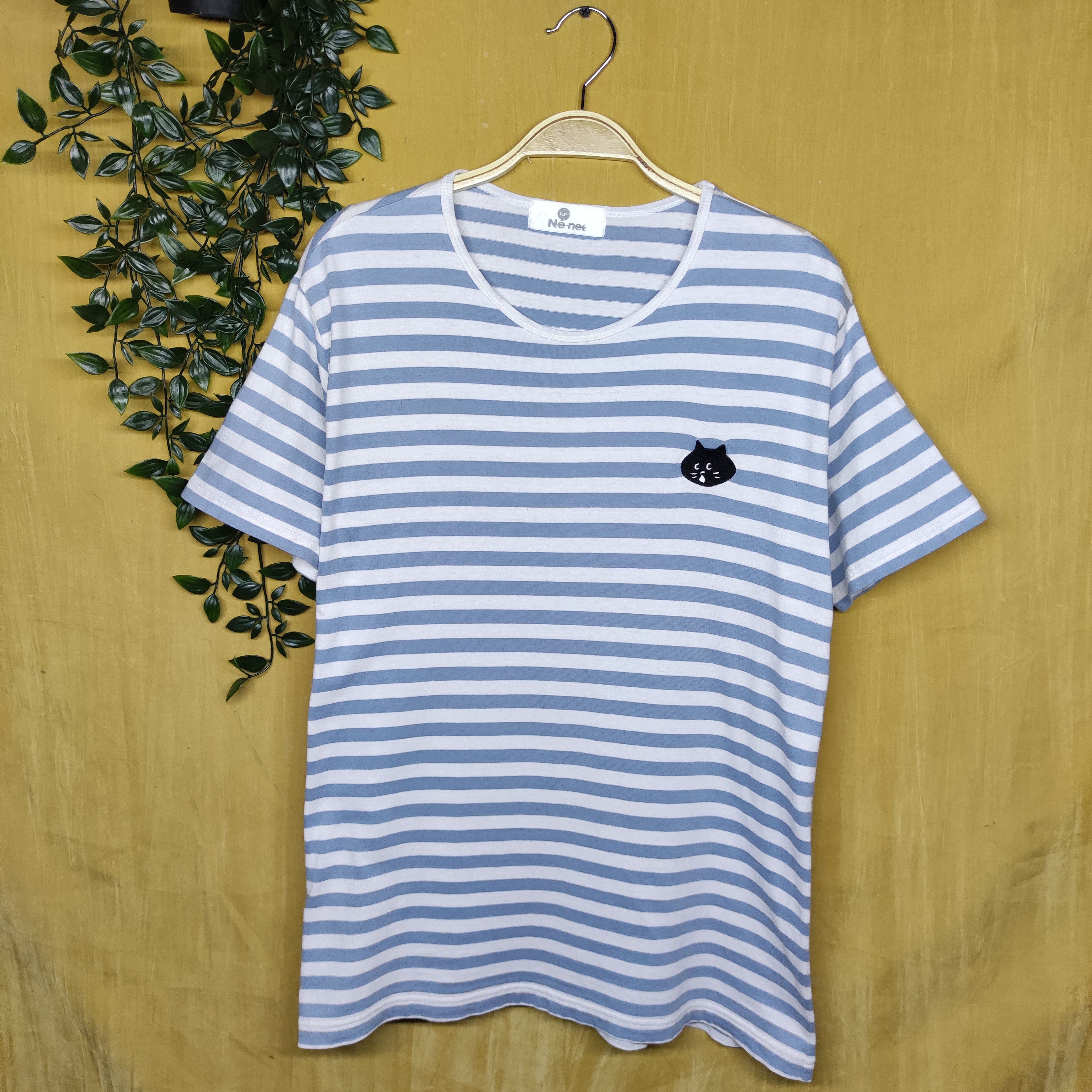 Ne-Net By Issey Miyake Stripe Tshirt Kurt Cobain iconic