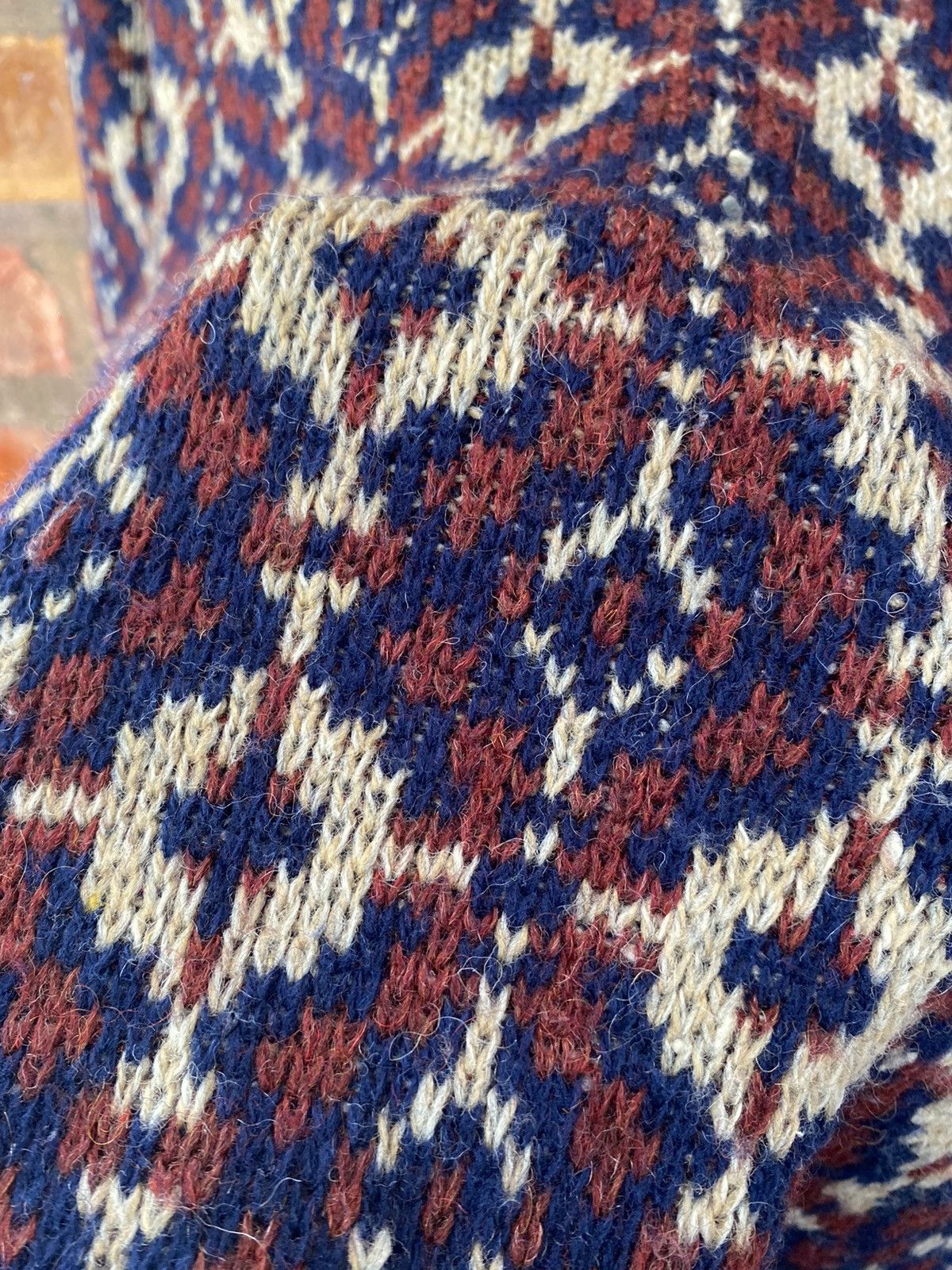 Japanese Brand 80s jacquard cable knit Size US M / EU 48-50 / 2 - 5 Thumbnail