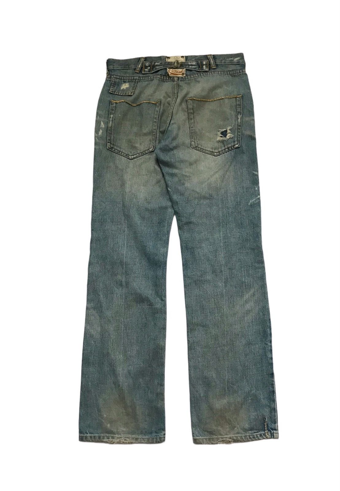 ELEMENT SKATEBOARD BUCKLE BACK DISTRESSES JEANS