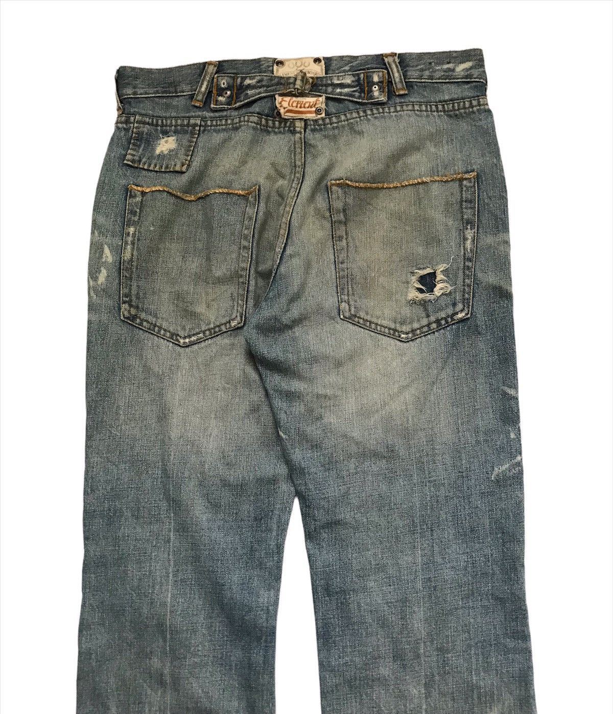 ELEMENT SKATEBOARD BUCKLE BACK DISTRESSES JEANS
