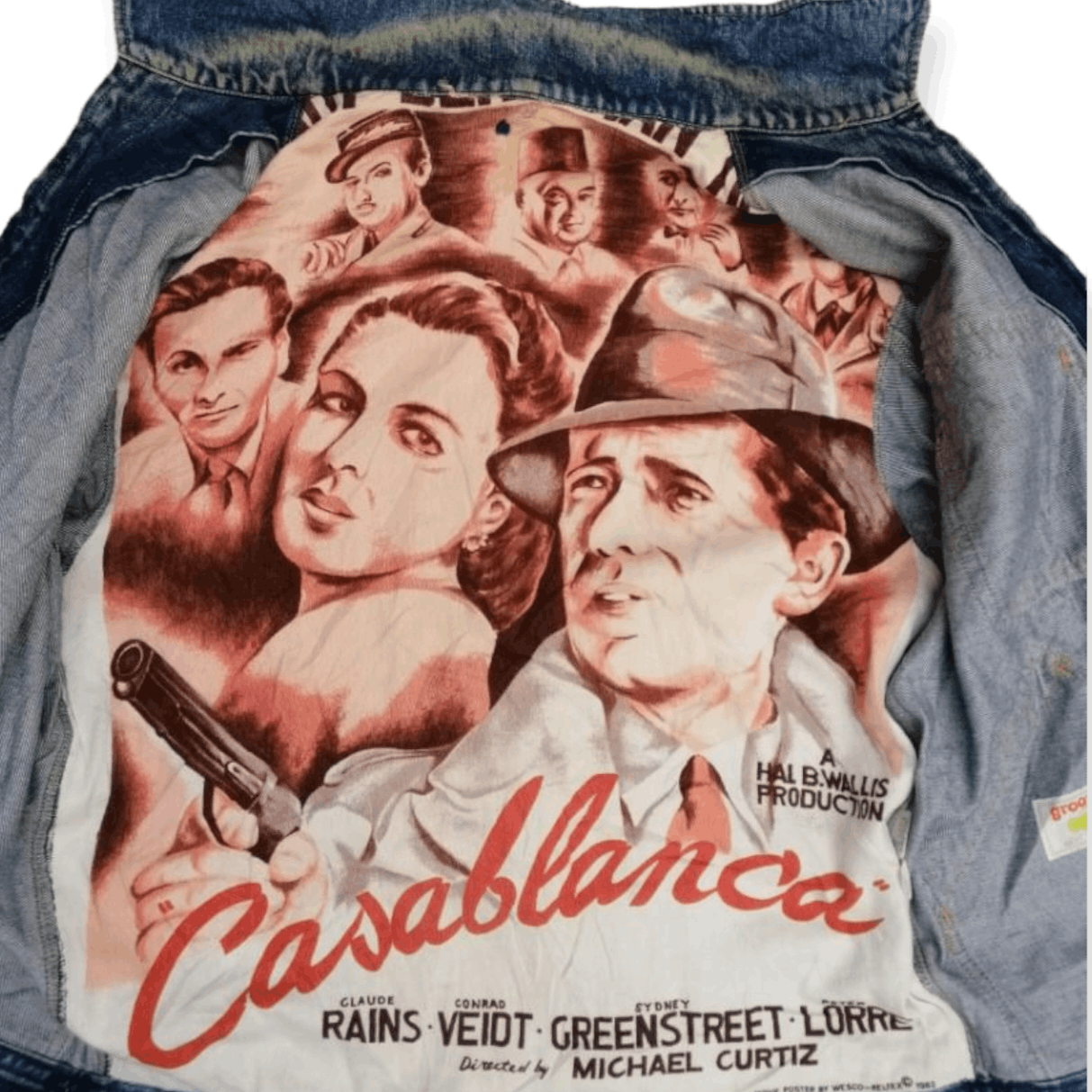 image of Vintage Casablanca Movie 80's in Denim, Men's (Size Medium)