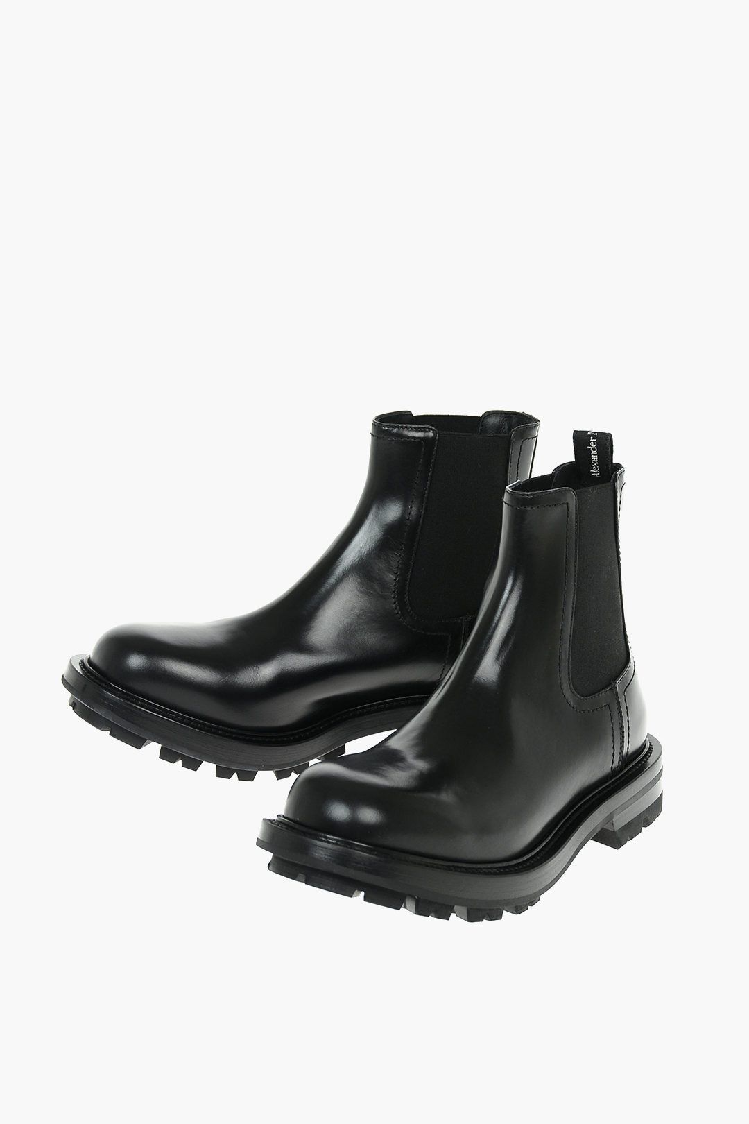 image of Alexander Mcqueen Chelsea Booties In Black, Men's (Size 7)