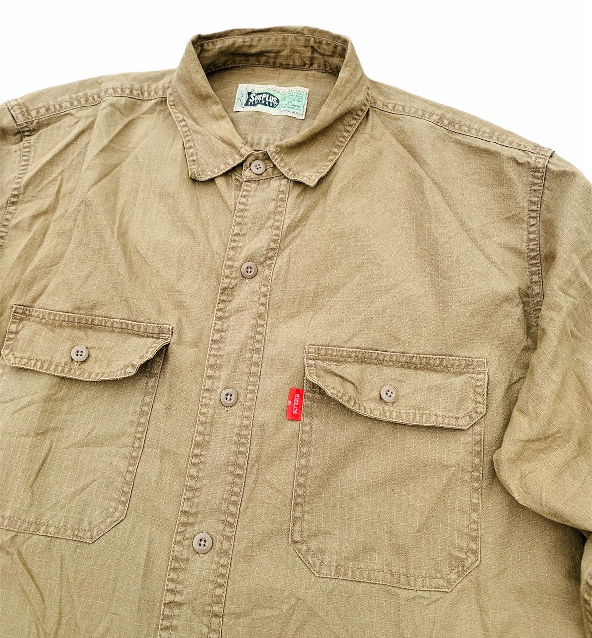 Surplus Research SURPLUS GARMENT JAPAN RIPSTOP WORKERS FLANNEL Size US L / EU 52-54 / 3 - 4 Thumbnail