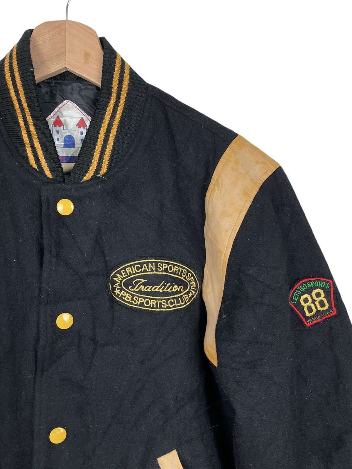 Vintage Retro PETI-ONE Varsity Jacket | 88 Patch Japan 90s Vibes Size US S / EU 44-46 / 1 - 3 Thumbnail