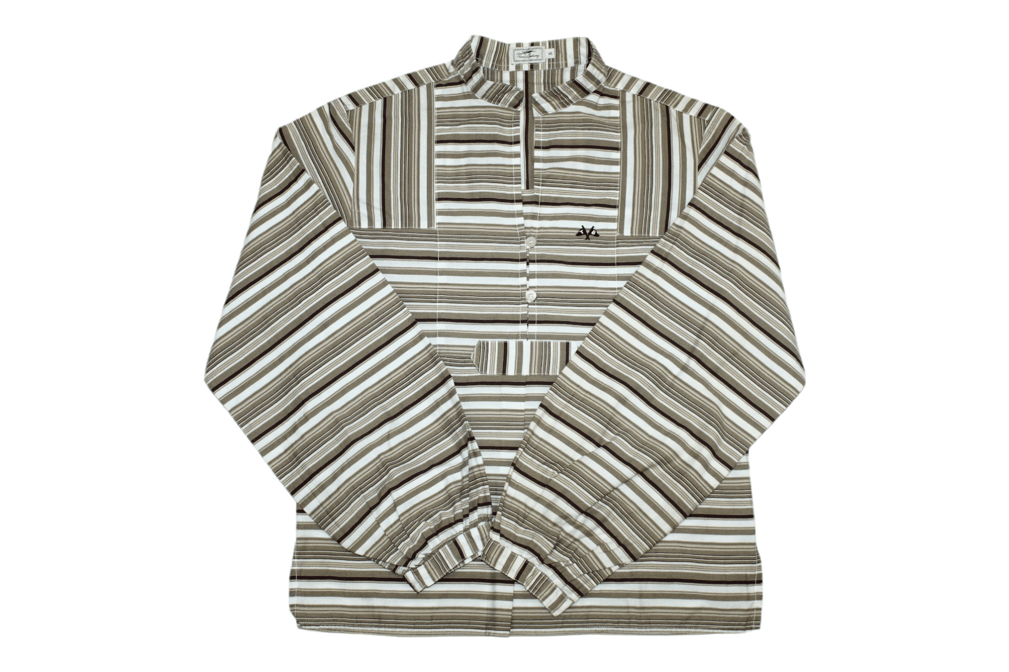 Burberry Thomas Burberry Loose Fit Cotton Blend Popover Sari Shirt Size US S / EU 44-46 / 1 - 1 Thumbnail
