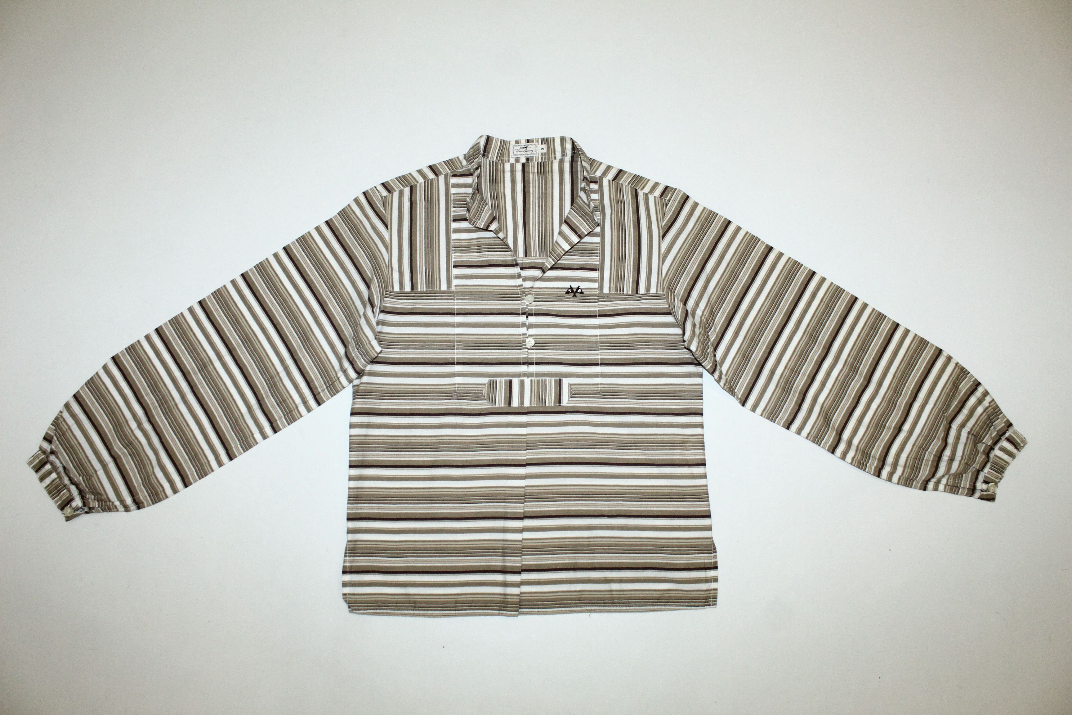 Burberry Thomas Burberry Loose Fit Cotton Blend Popover Sari Shirt Size US S / EU 44-46 / 1 - 2 Thumbnail