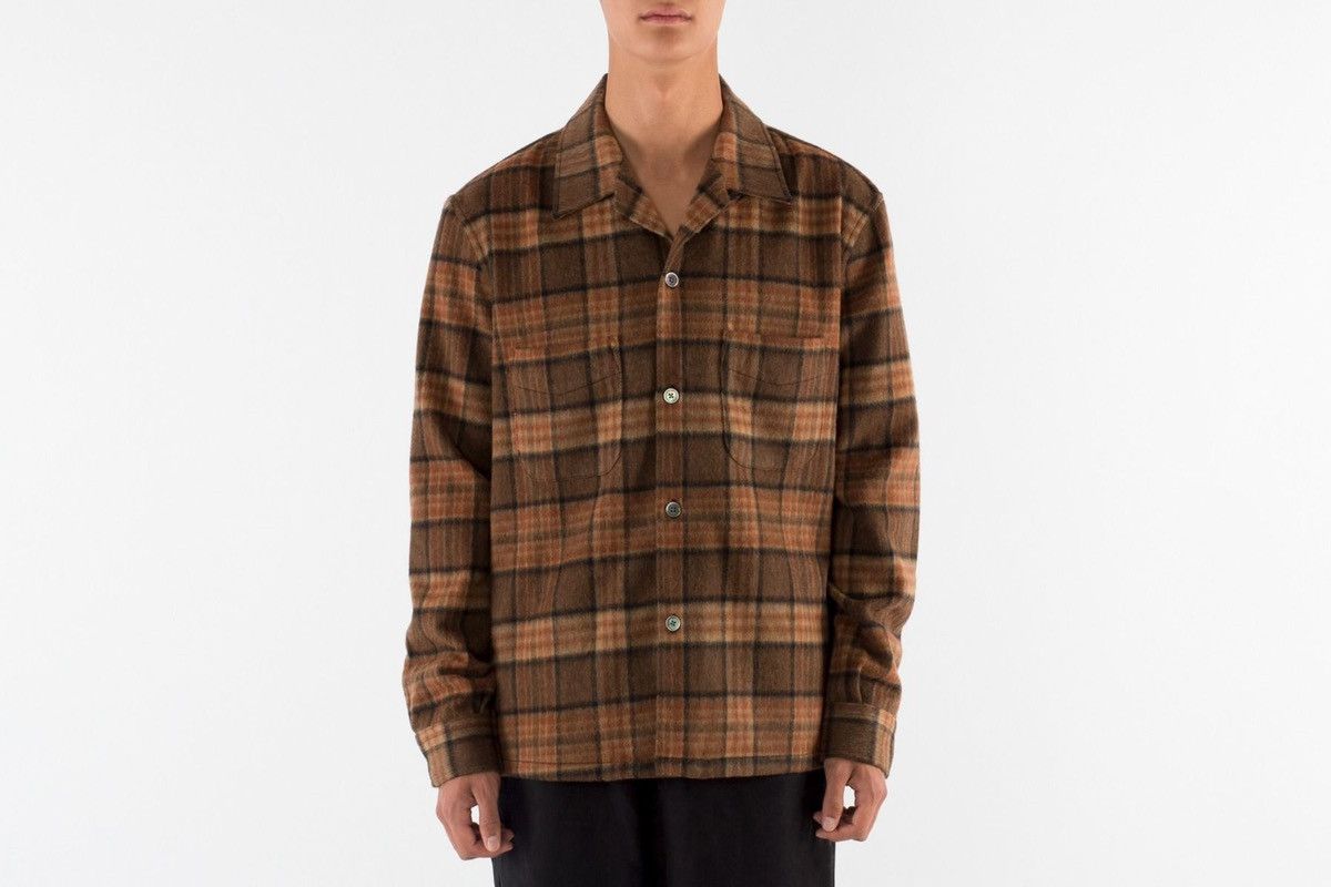 Our Legacy Our Legacy Heusen Shirt Fox Brown CHeck Jacket 50 | Grailed