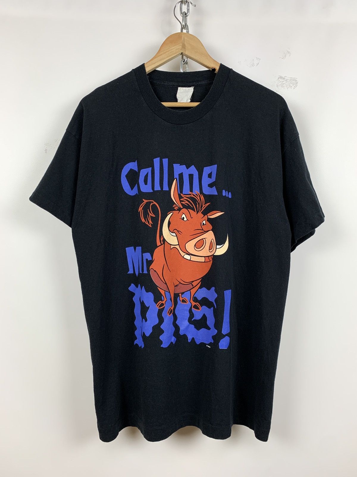 90s Vintage Call Me Mr Pig Pumbaa The Lion Disney T-Shirt