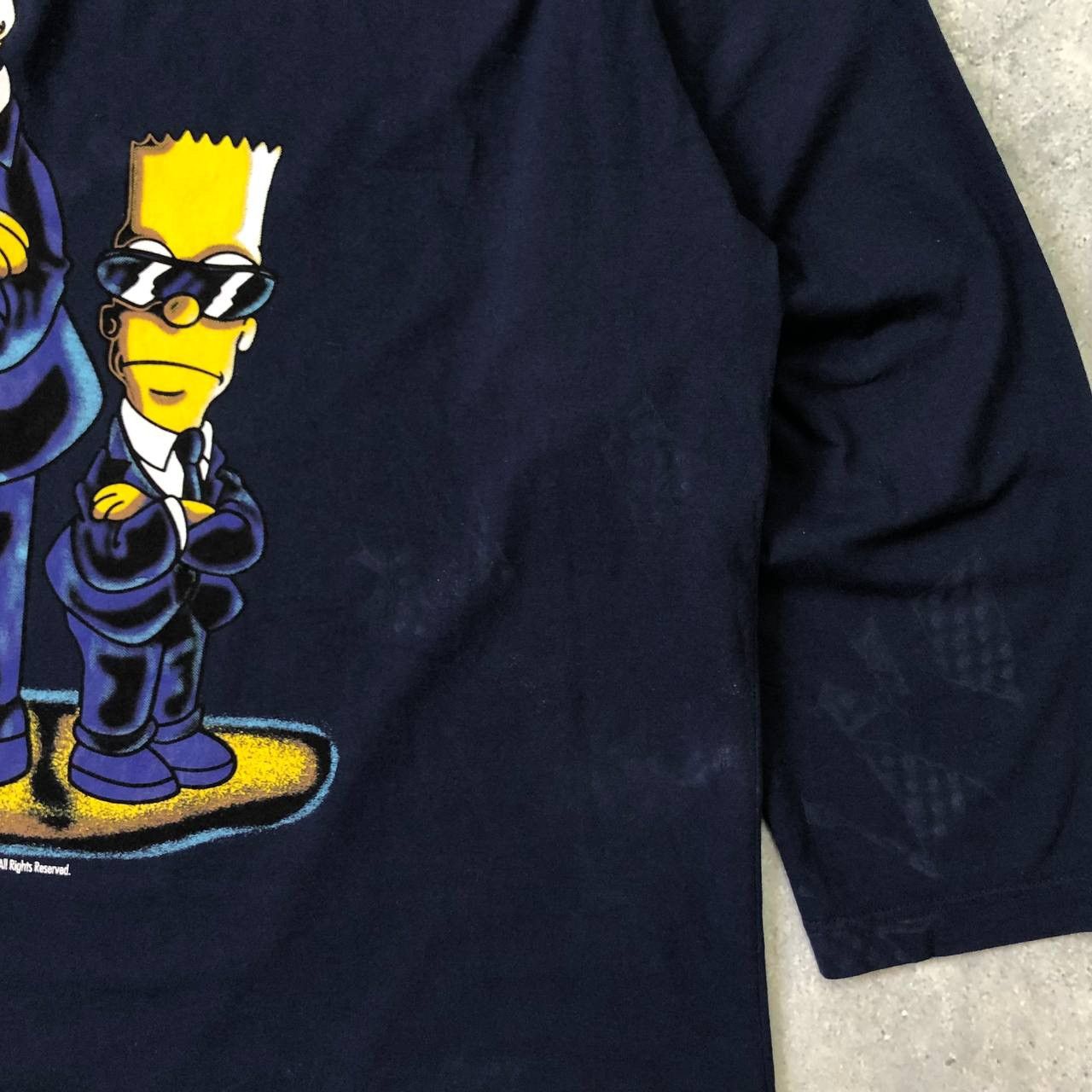 Cartoon Network Vintage 2000s The Simpsons Man In Black Long Sleeve T Shirt Size US XL / EU 56 / 4 - 8 Thumbnail