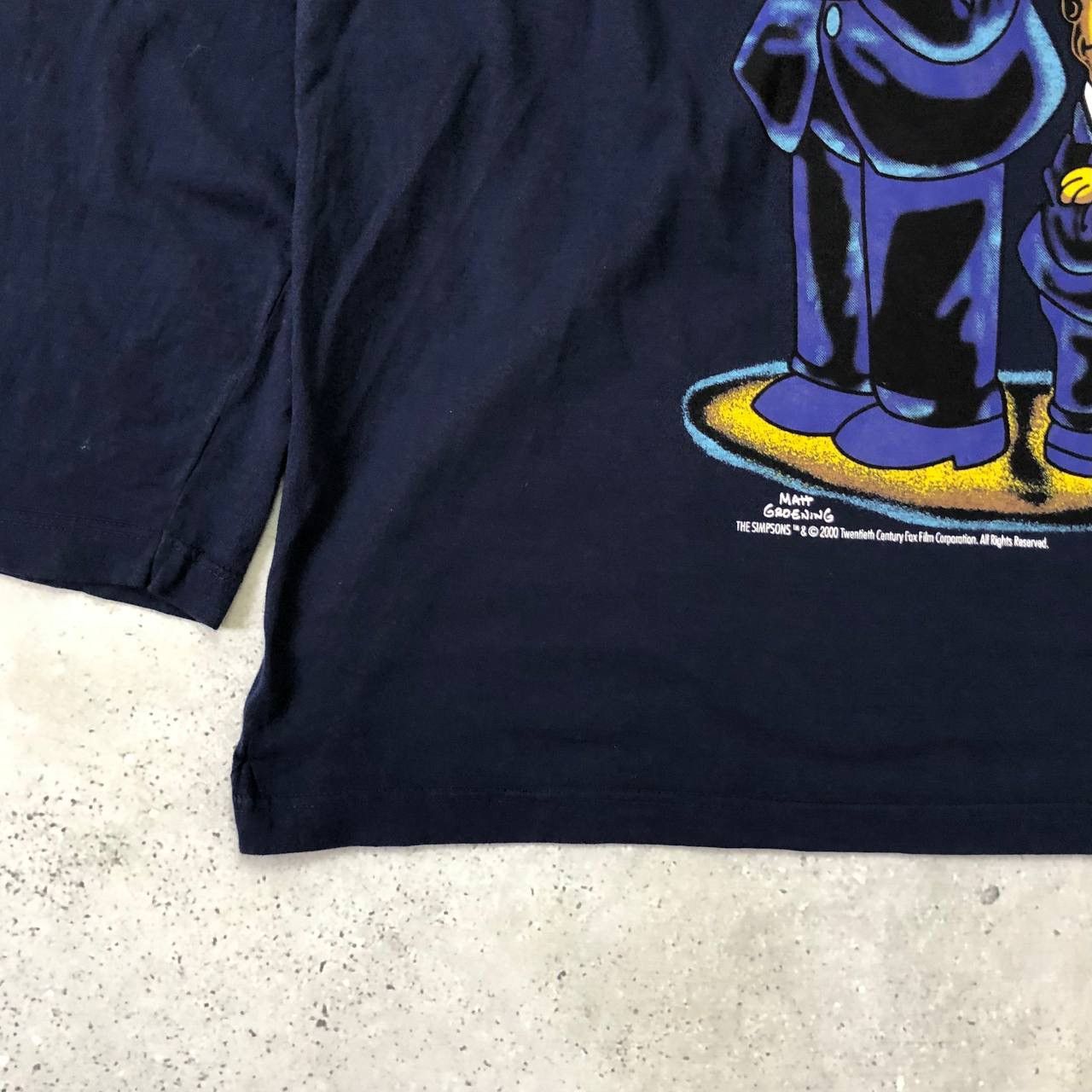 Cartoon Network Vintage 2000s The Simpsons Man In Black Long Sleeve T Shirt Size US XL / EU 56 / 4 - 7 Thumbnail