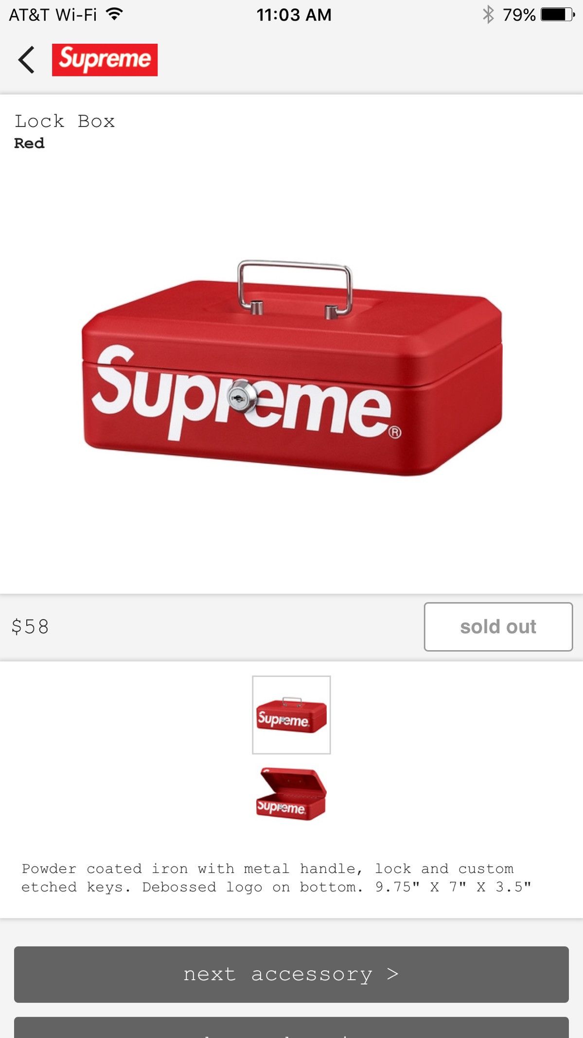 Supreme Supreme Lock Box FW 17 | Grailed