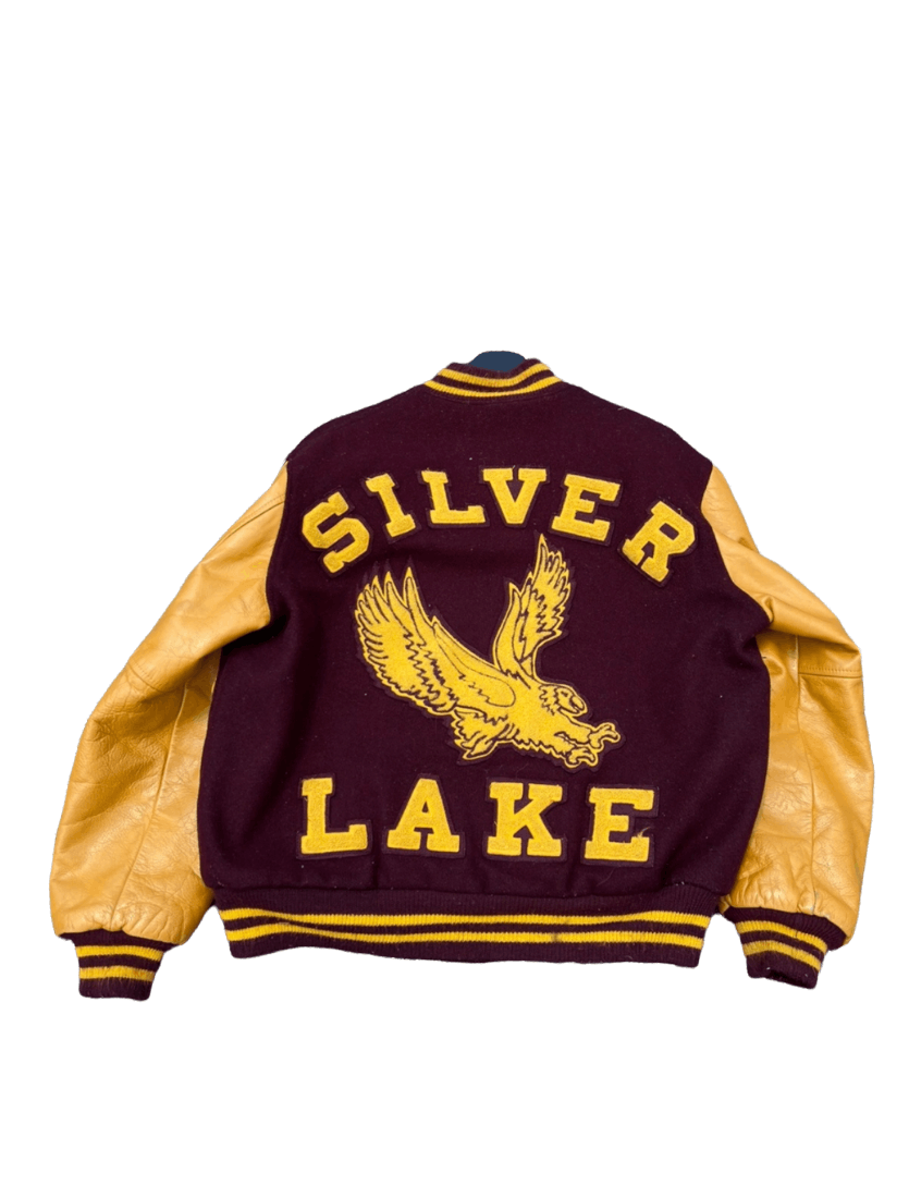 Rare silver lake varsity jacket