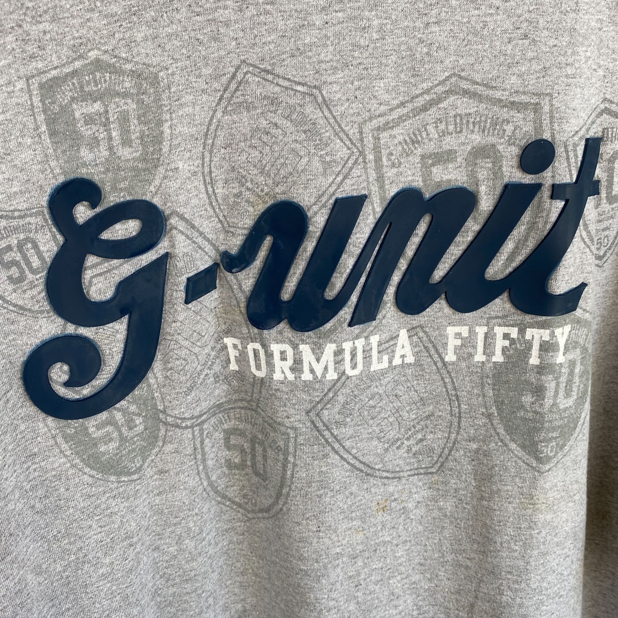 G Unit Vintage G-Unit Rubber Stamp Shirt XL Gray 50 Cent Rap