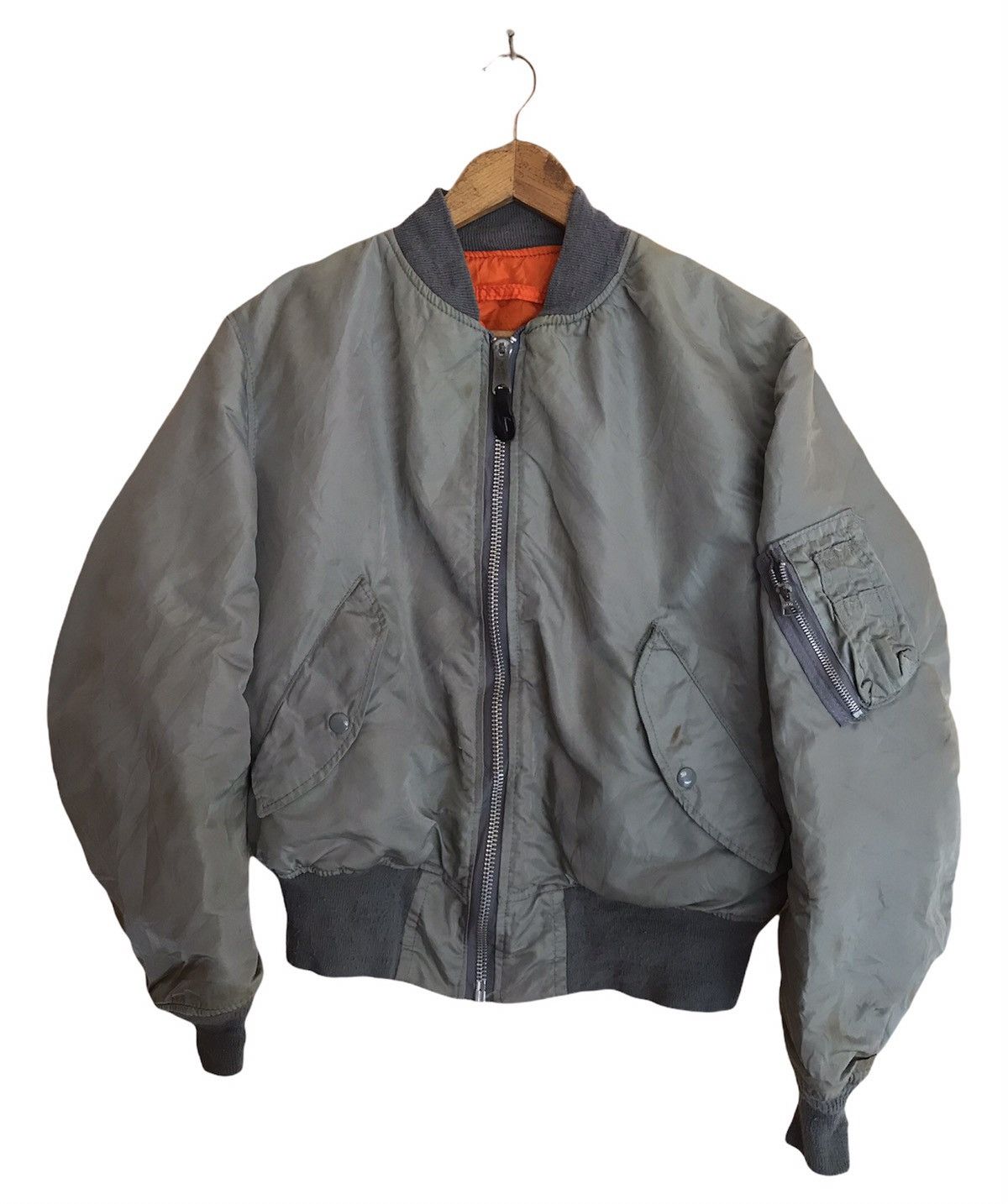 Alpha Industries RARE 70s VINTAGE ALPHA INDUSTRIES MA1 BOMBER IDEAL ZIP ...