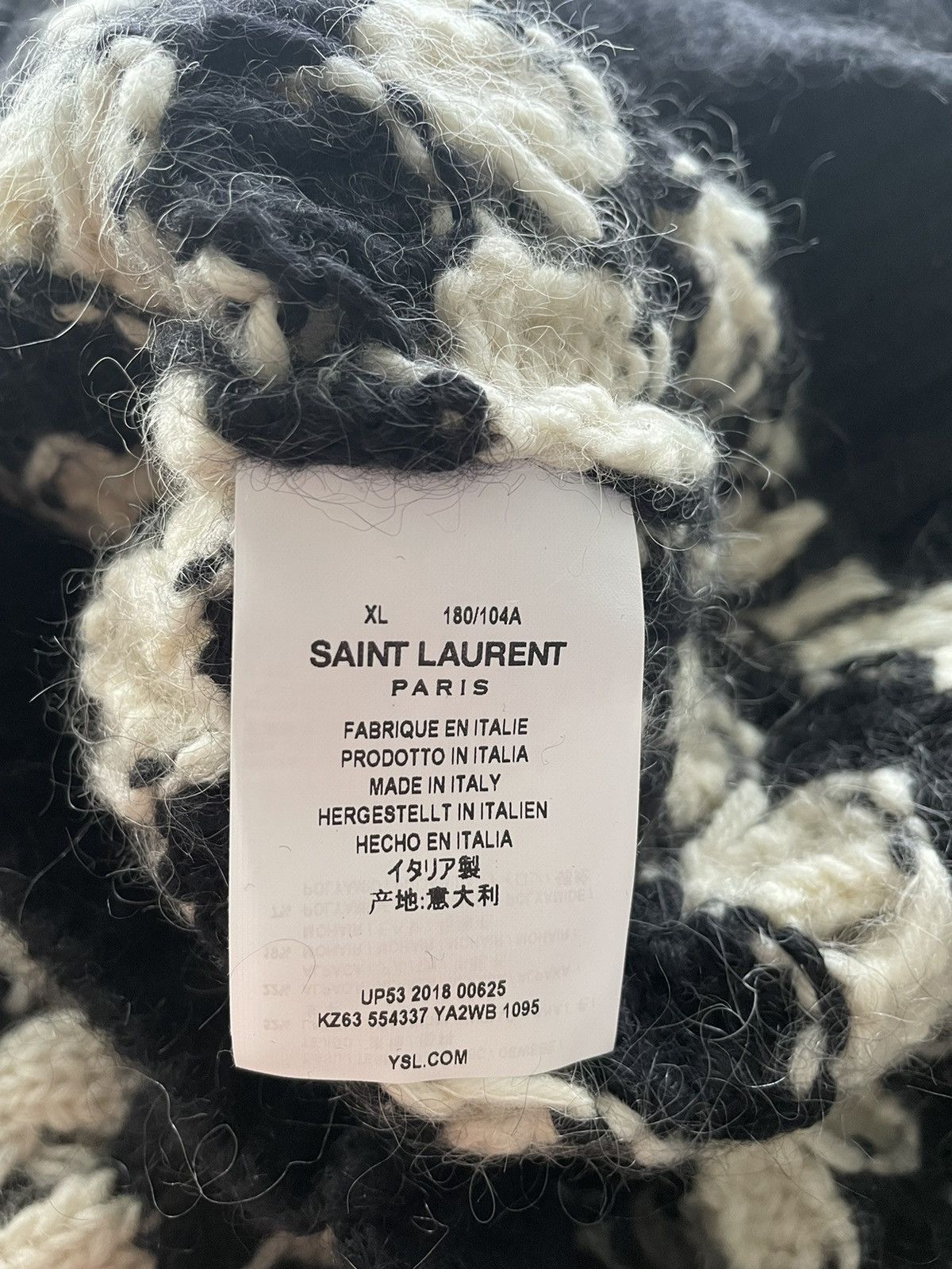 Hedi Slimane × Saint Laurent Paris × Yves Saint Laurent $1,500 NEW Super Runway Limited Edition Alpaca Wool Sweater Size US XL / EU 56 / 4 - 24 Thumbnail