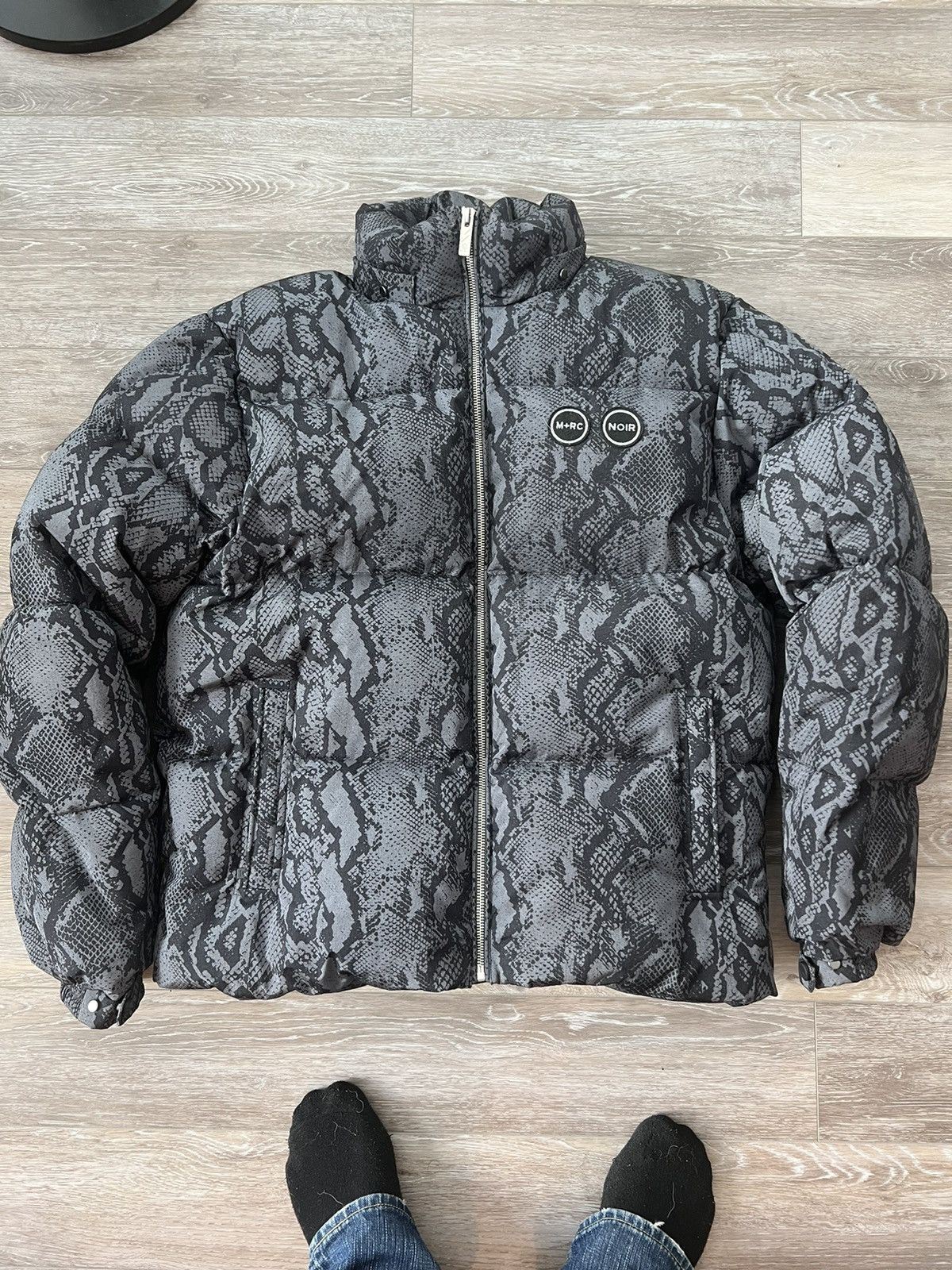 M+Rc Noir Snake Camo Puffer Jacket Size US L / EU 52-54 / 3 - 3 Thumbnail