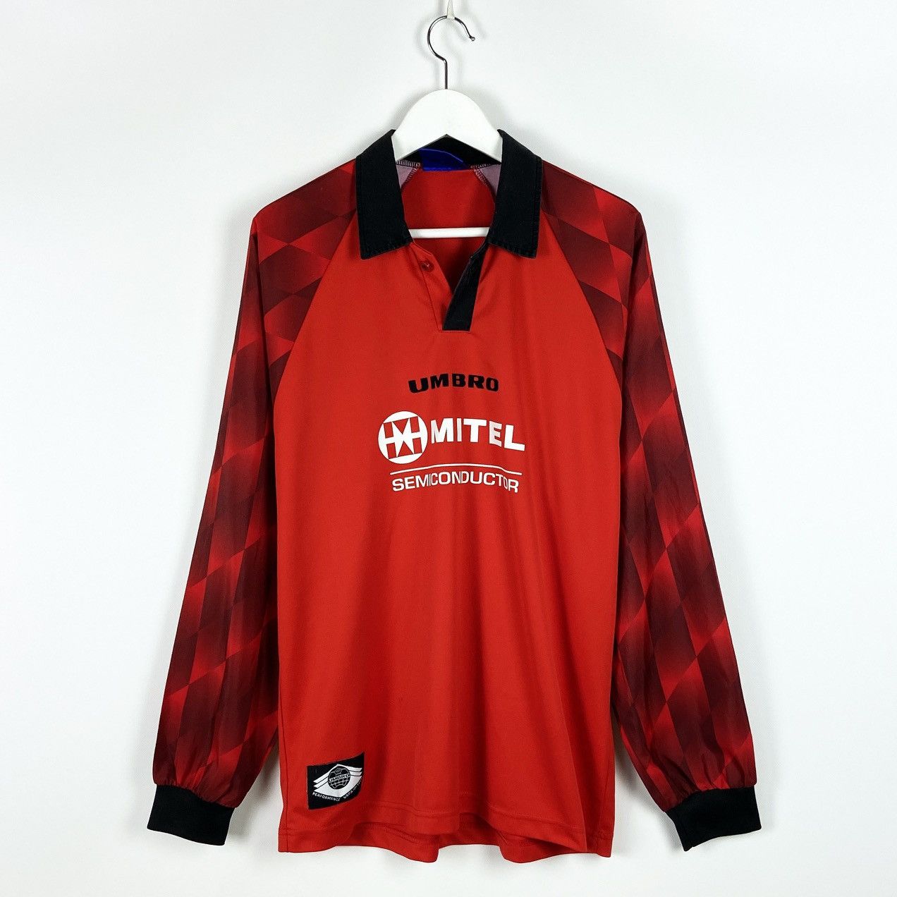 Umbro Vintage 90s Umbro Football Jersey Mitel Vapa Tech Performan Size US L / EU 52-54 / 3 - 1 Thumbnail