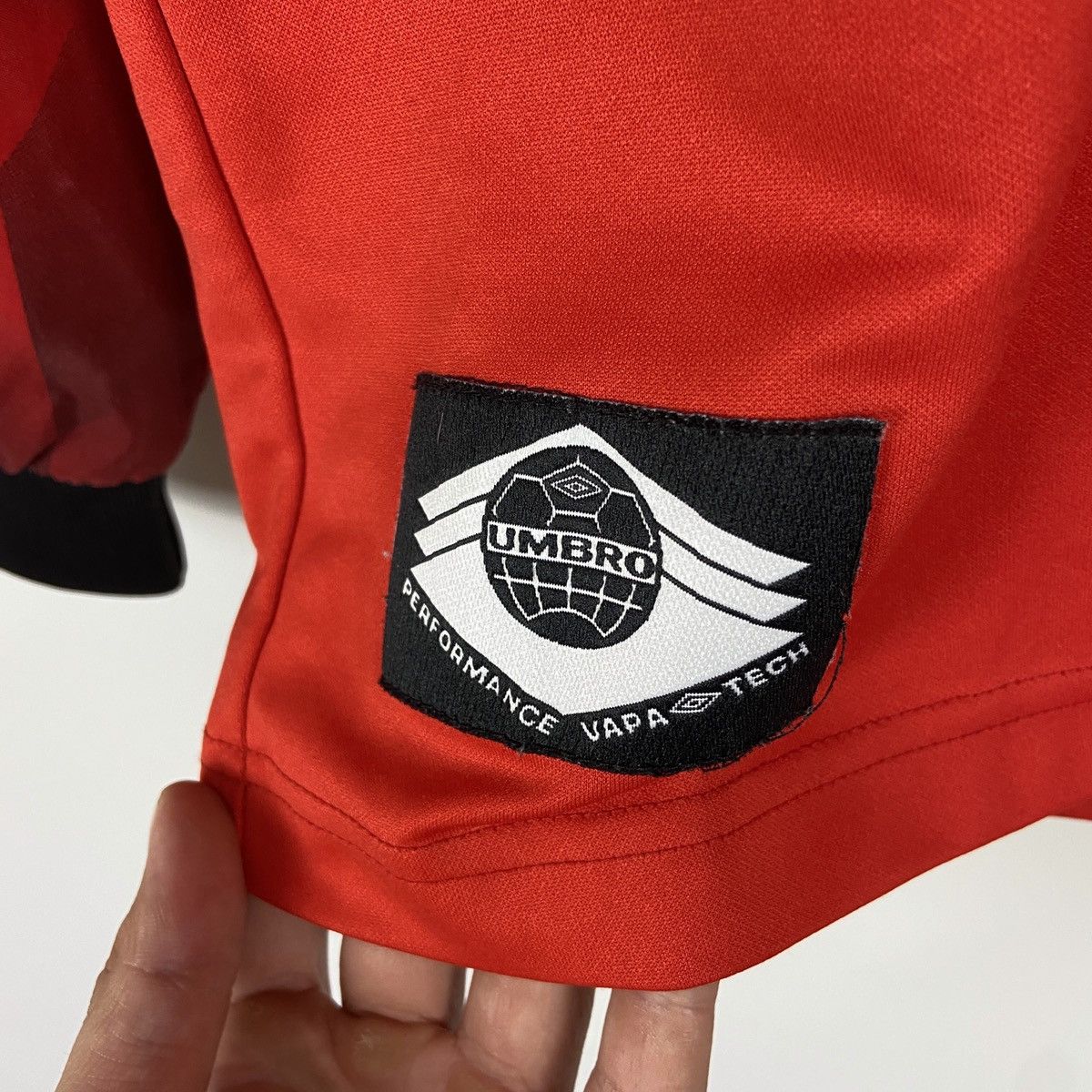 Umbro Vintage 90s Umbro Football Jersey Mitel Vapa Tech Performan Size US L / EU 52-54 / 3 - 5 Thumbnail