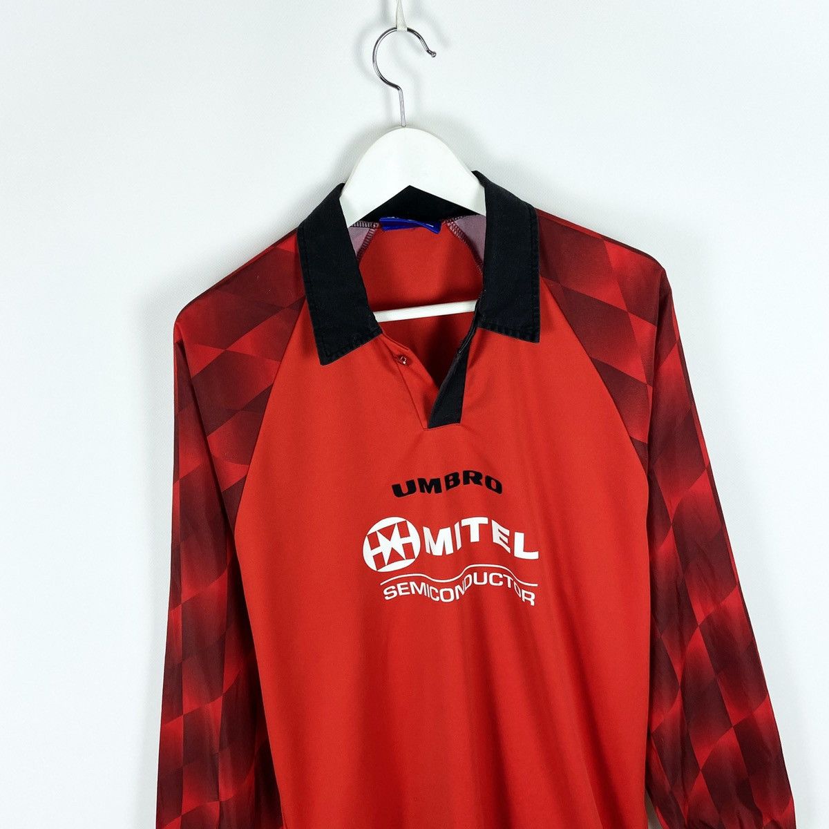 Umbro Vintage 90s Umbro Football Jersey Mitel Vapa Tech Performan Size US L / EU 52-54 / 3 - 2 Thumbnail