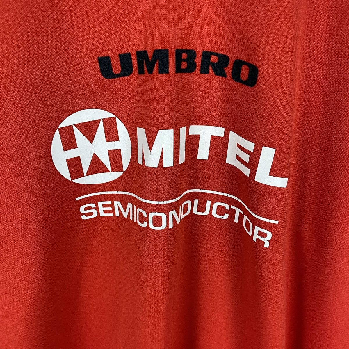 Umbro Vintage 90s Umbro Football Jersey Mitel Vapa Tech Performan Size US L / EU 52-54 / 3 - 4 Thumbnail