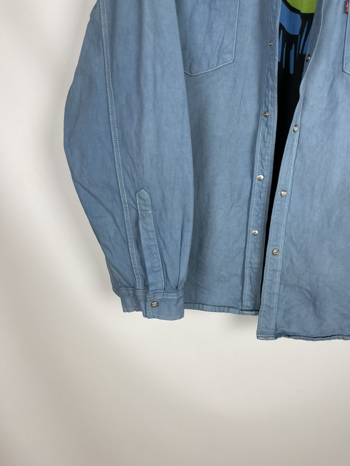 Levi's Levi’s vintage 90s blue denim distressed oversized ls shirt Size US XL / EU 56 / 4 - 8 Thumbnail