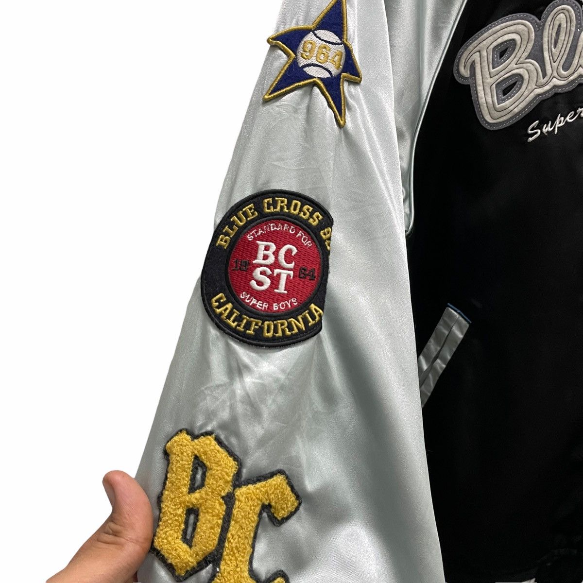 Japanese Brand × Vintage 💥BLUE CROSS JAPAN SUKAJAN SOUVENIR JACKET Size US M / EU 48-50 / 2 - 8 Thumbnail