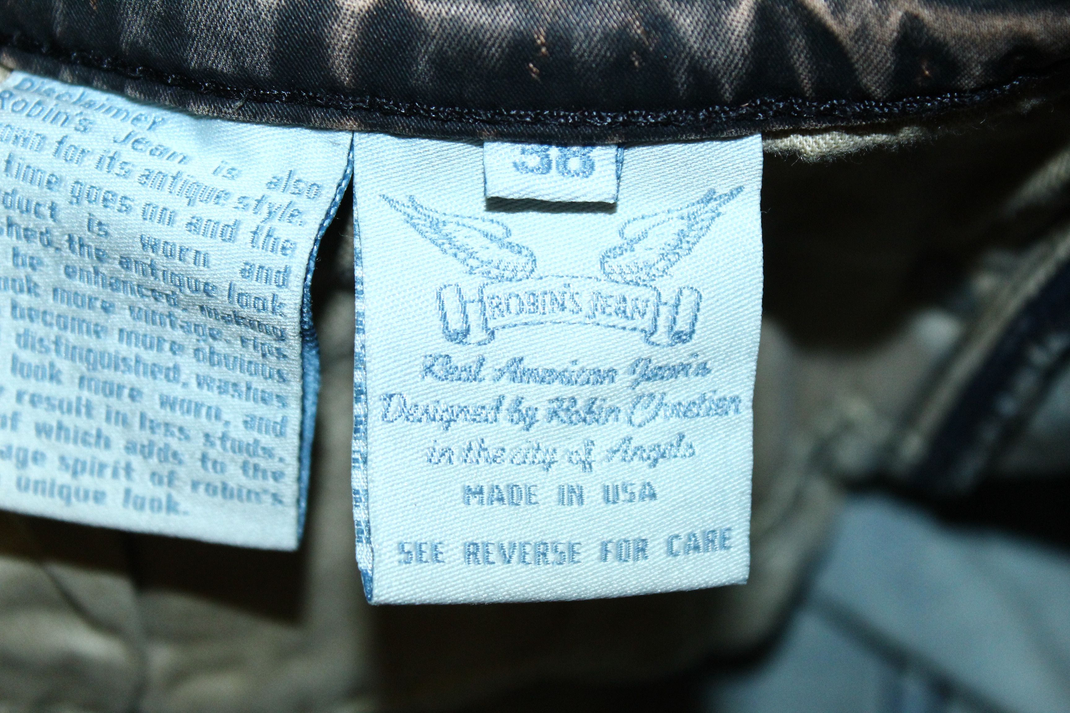 Robins Jeans VTG Robins Jeans Faded Denim Cropp Tapered Biker Jeans Size US 38 / EU 54 - 9 Thumbnail