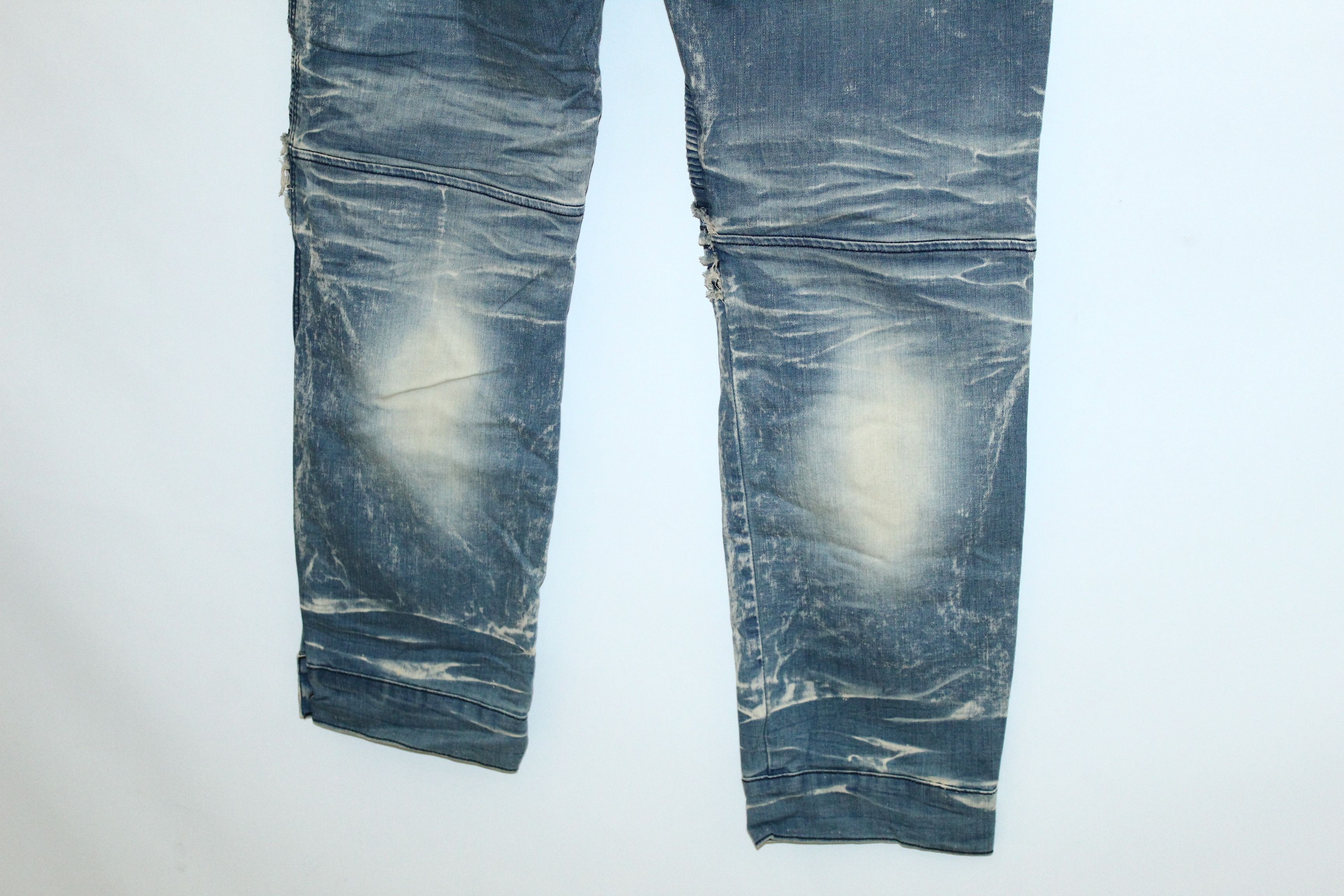 Robins Jeans VTG Robins Jeans Faded Denim Cropp Tapered Biker Jeans Size US 38 / EU 54 - 7 Thumbnail