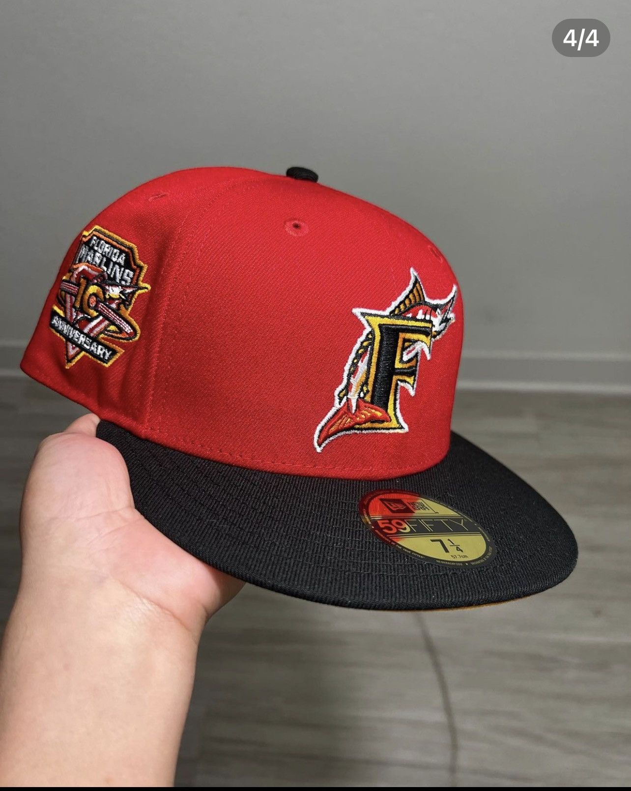 Hat club exclusive florida marlins miami heat crossover 7 1/4 fitted new popular era