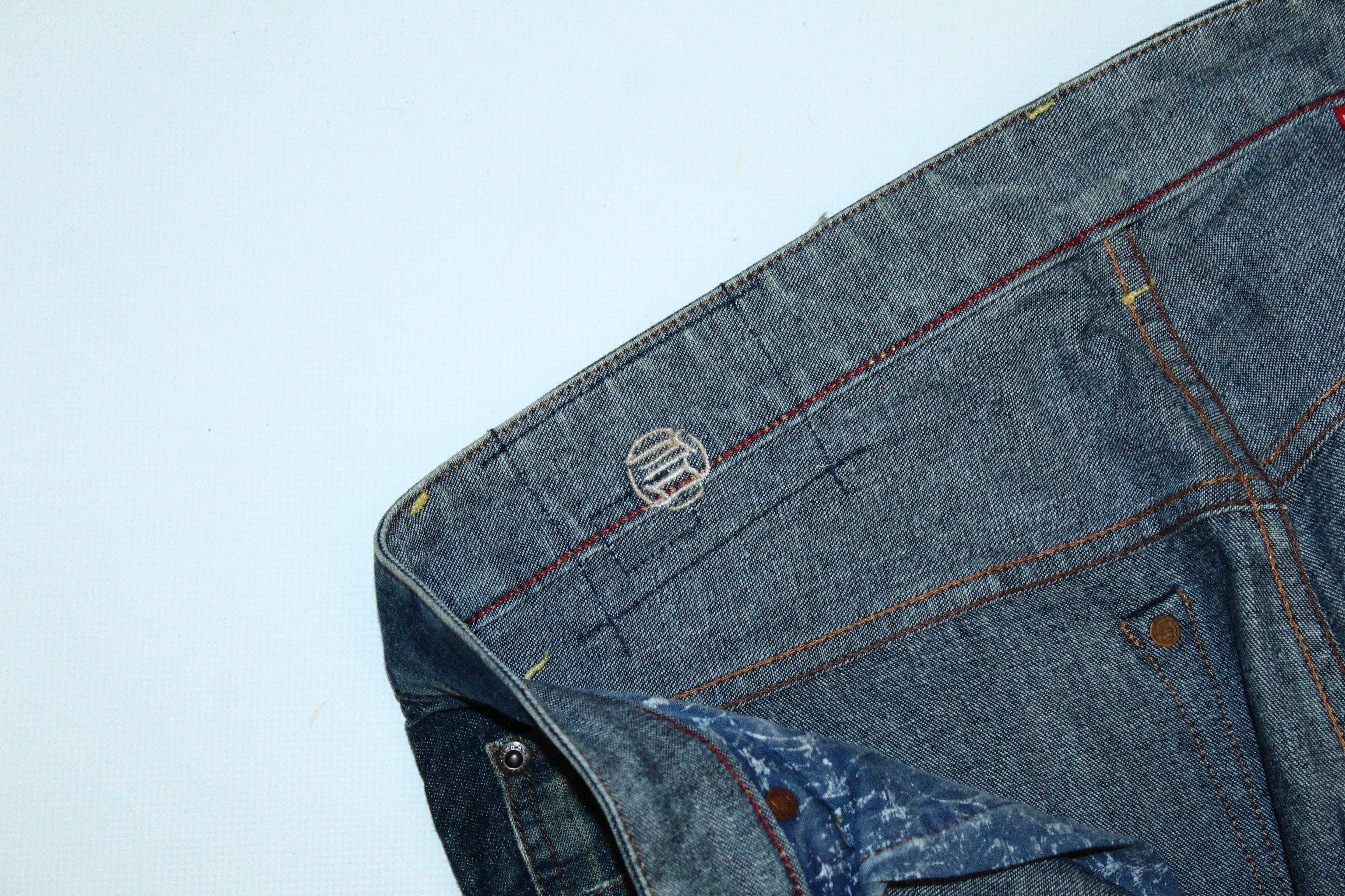 Japanese Brand Rare Vtg Etienne Ozeki Patchwork faded denim baggy Jeans Size US 34 / EU 50 - 10 Thumbnail