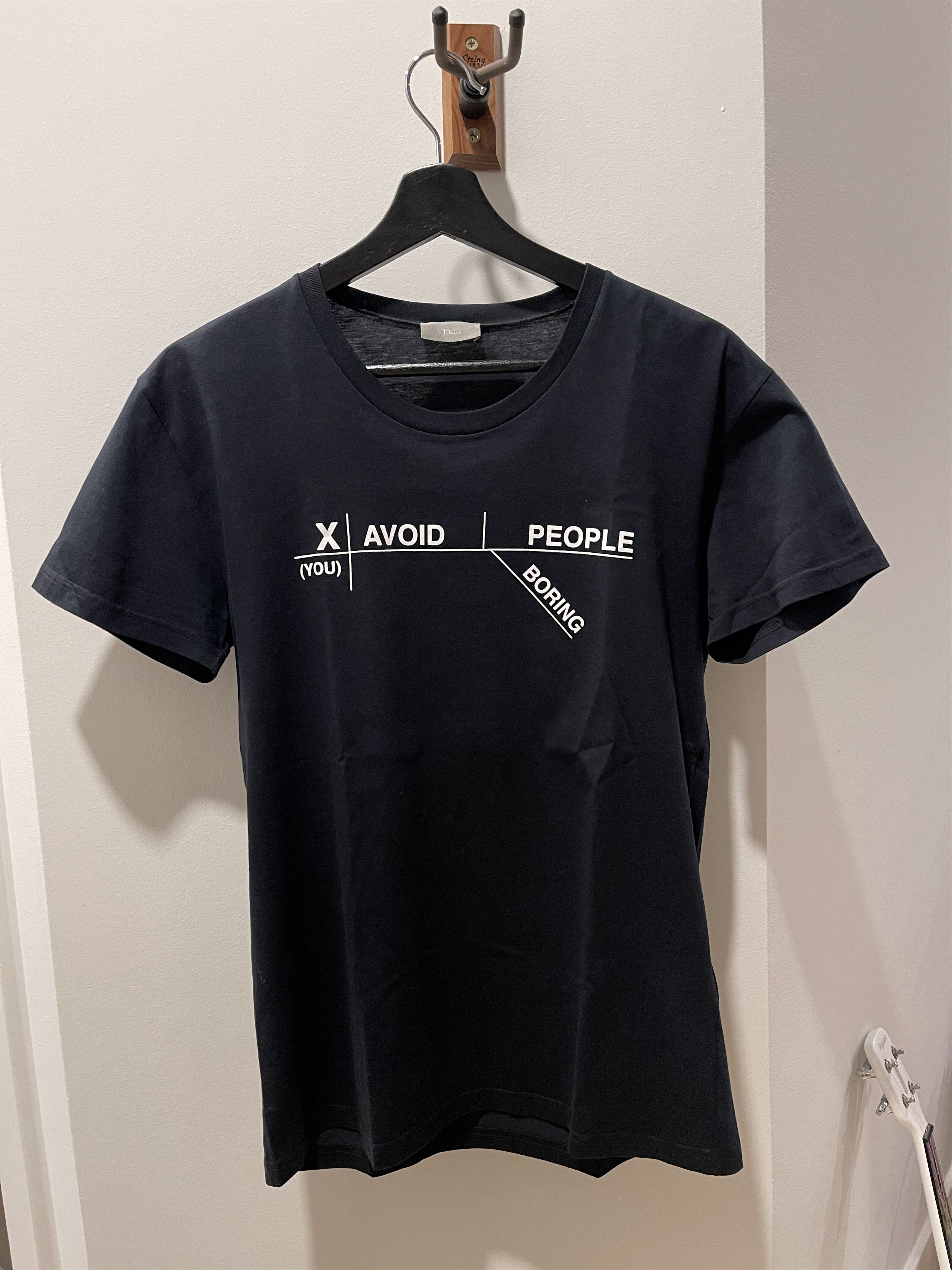 トップス 10ss diorhomme avoid people tee Christian Dior Dior 'Avoid Boring People' T-Shirt in Grey