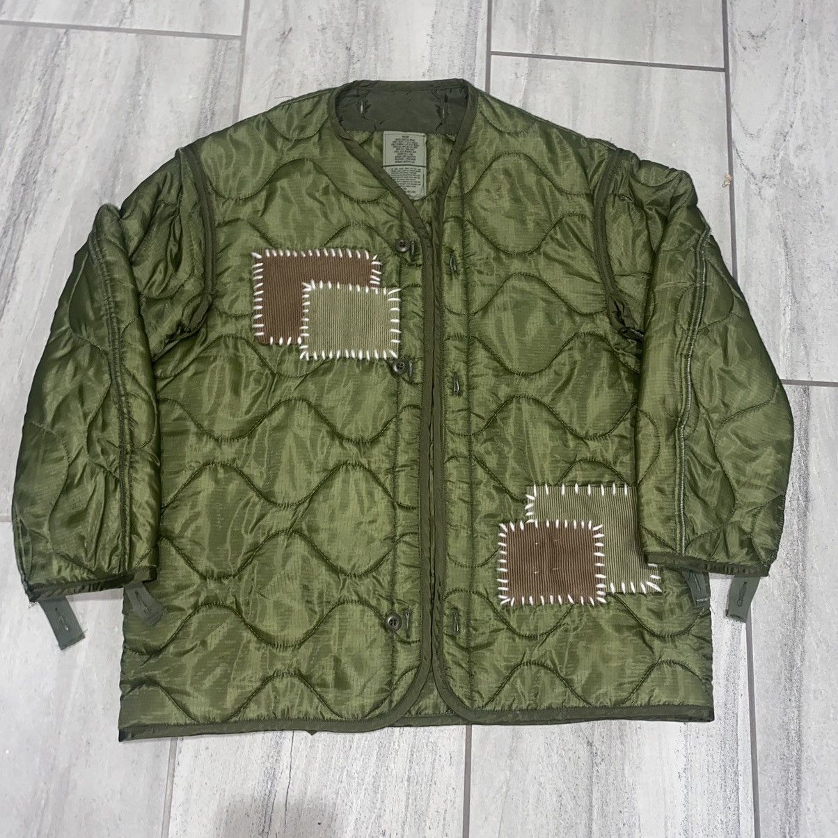 Vintage Vintage Military Custom Patchwork Jacket Liner Grailed