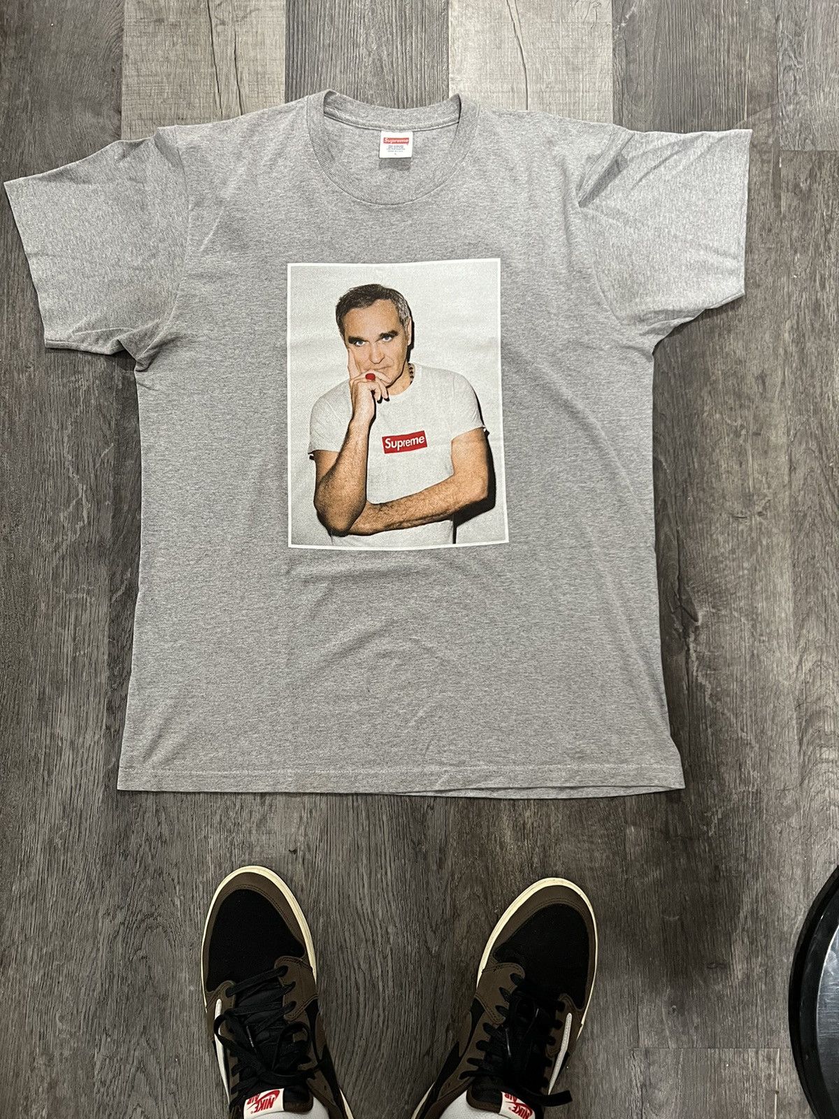 Supreme Morrissey Tee Heather Grey Large Short Sleeve T Shirts