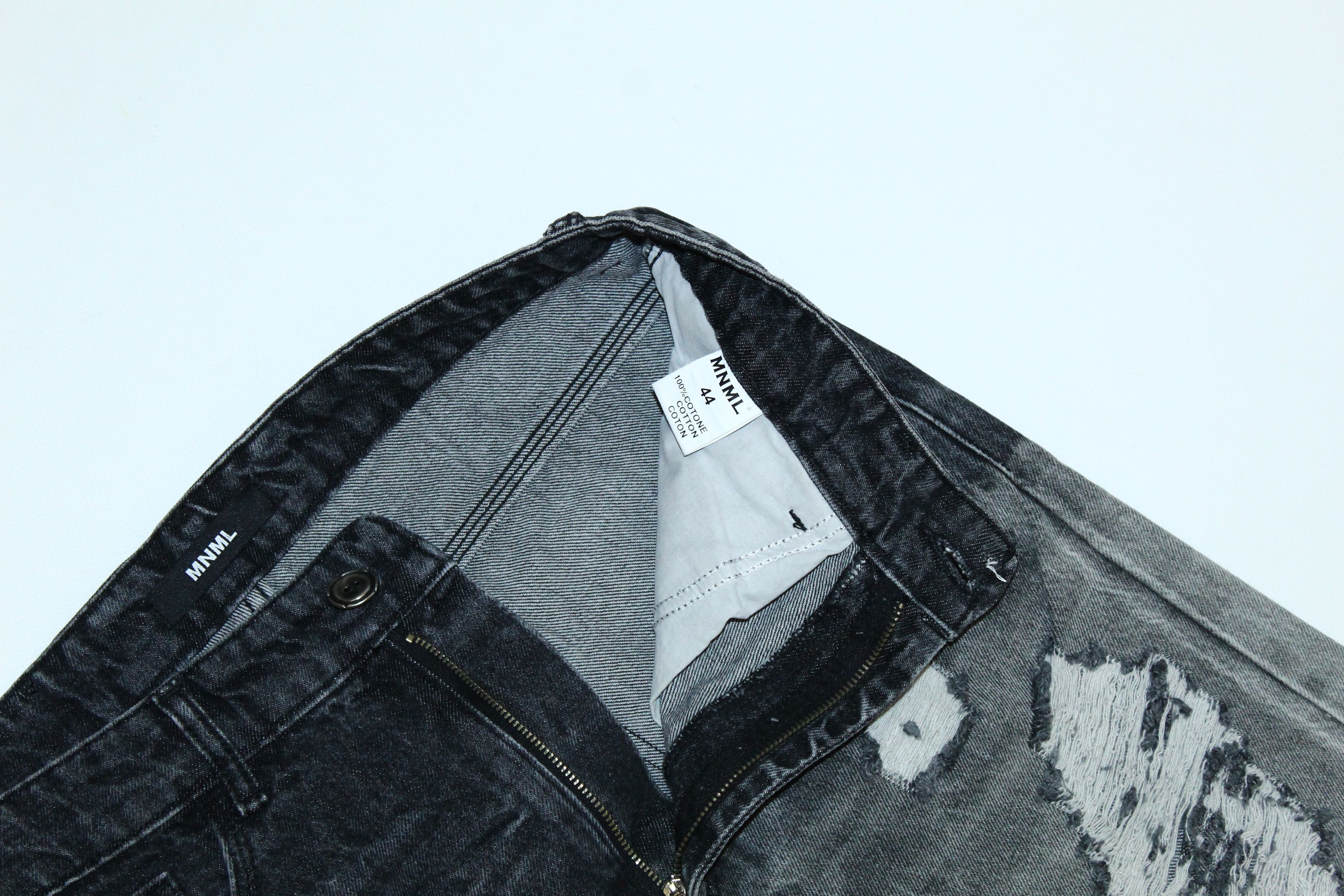 MNML MNML Distress Gradient Fading Wash Denim Tapered Jeans Size US 30 / EU 46 - 7 Thumbnail