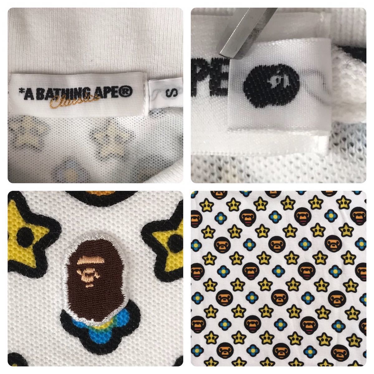 BAPE STA Milo monogram polo shirt STAR a bathing ape