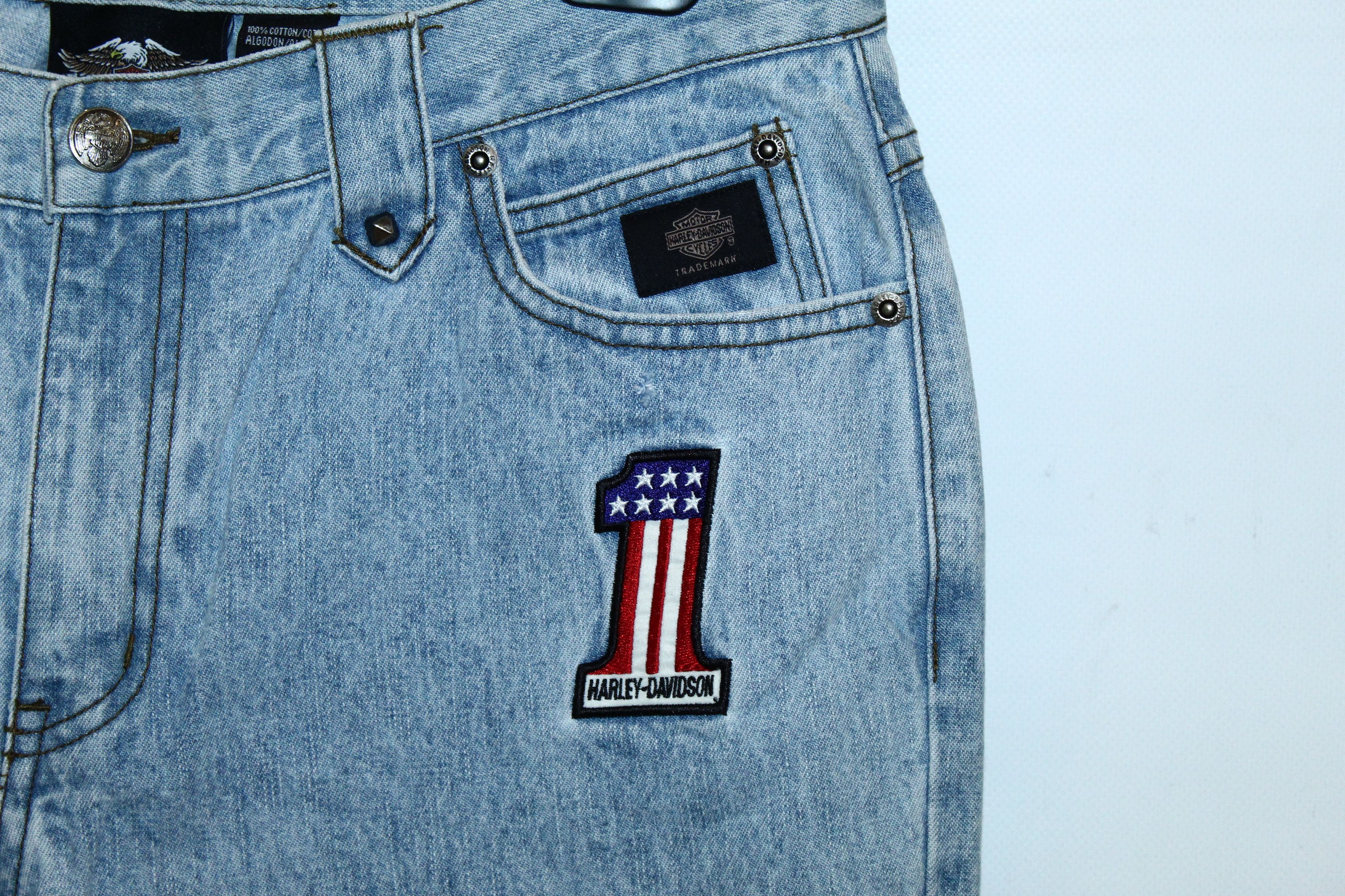 Harley Davidson Vtg 90s Harley Davidson Straight Leg Bootcut Biker Jeans Size US 32 / EU 48 - 5 Thumbnail