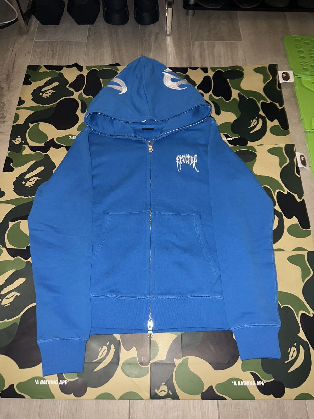Revenge blue hoodie hot sale