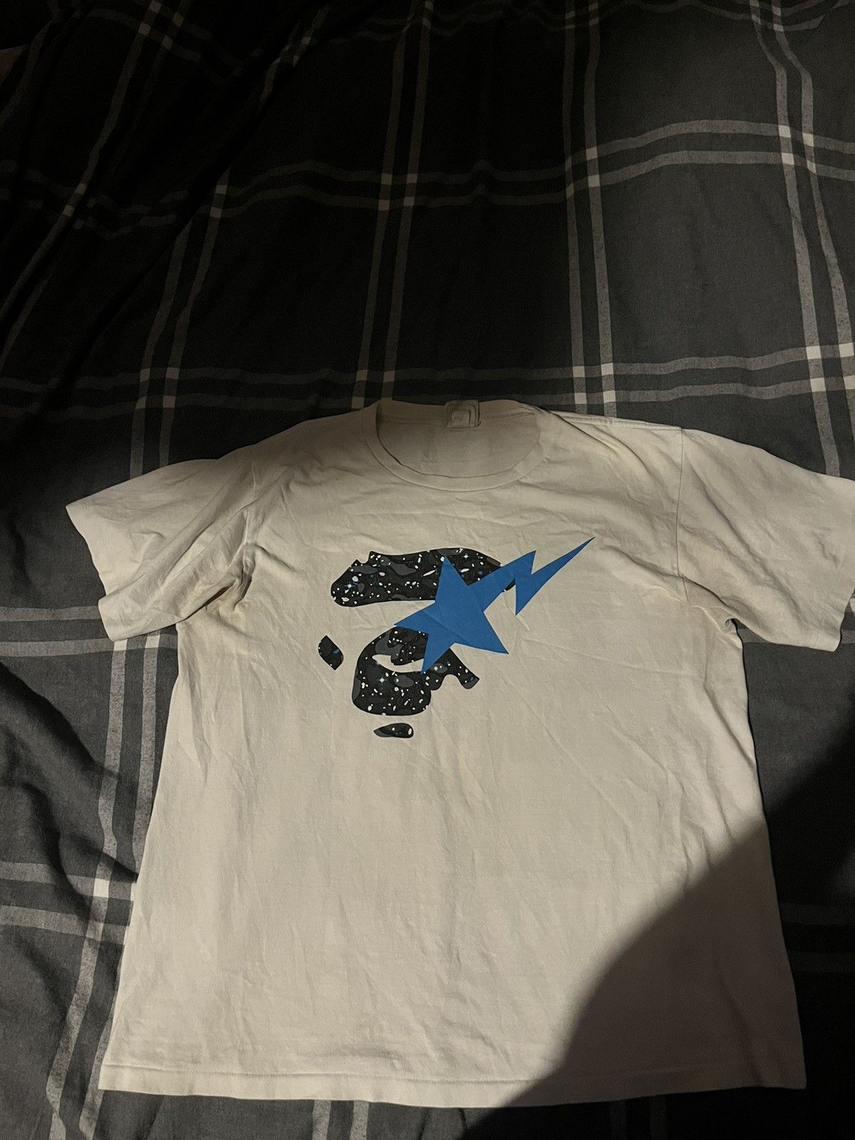 Bape Bathing Ape Galaxy Glow in the Dark Tee Blue/Black | Grailed
