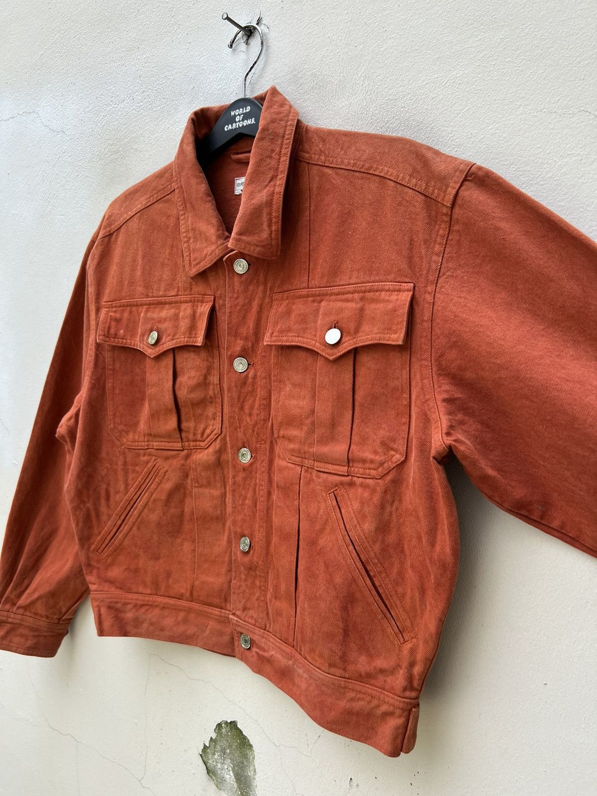 Paul Smith Vintage Paul Smith Orange Denim Oversized Jacket Size US M / EU 48-50 / 2 - 9 Thumbnail