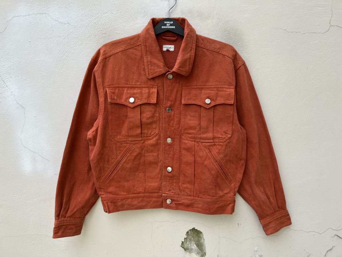 Paul Smith Vintage Paul Smith Orange Denim Oversized Jacket Size US M / EU 48-50 / 2 - 6 Thumbnail