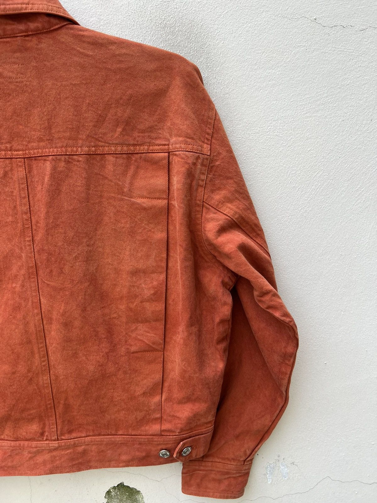 Paul Smith Vintage Paul Smith Orange Denim Oversized Jacket Size US M / EU 48-50 / 2 - 13 Thumbnail