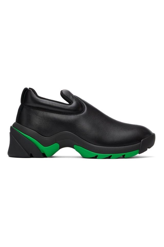 Bottega Veneta Flash Sneakers in Black / Green Atelier Size US 7 / EU 40 - 1 Thumbnail
