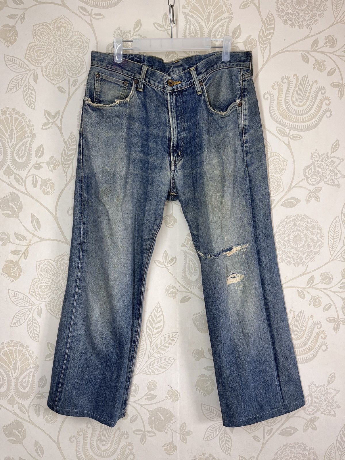Edwin Distressed Vintage Edwin 505 Denim Redline Selvedge Jeans Size US 32 / EU 48 - 2 Thumbnail